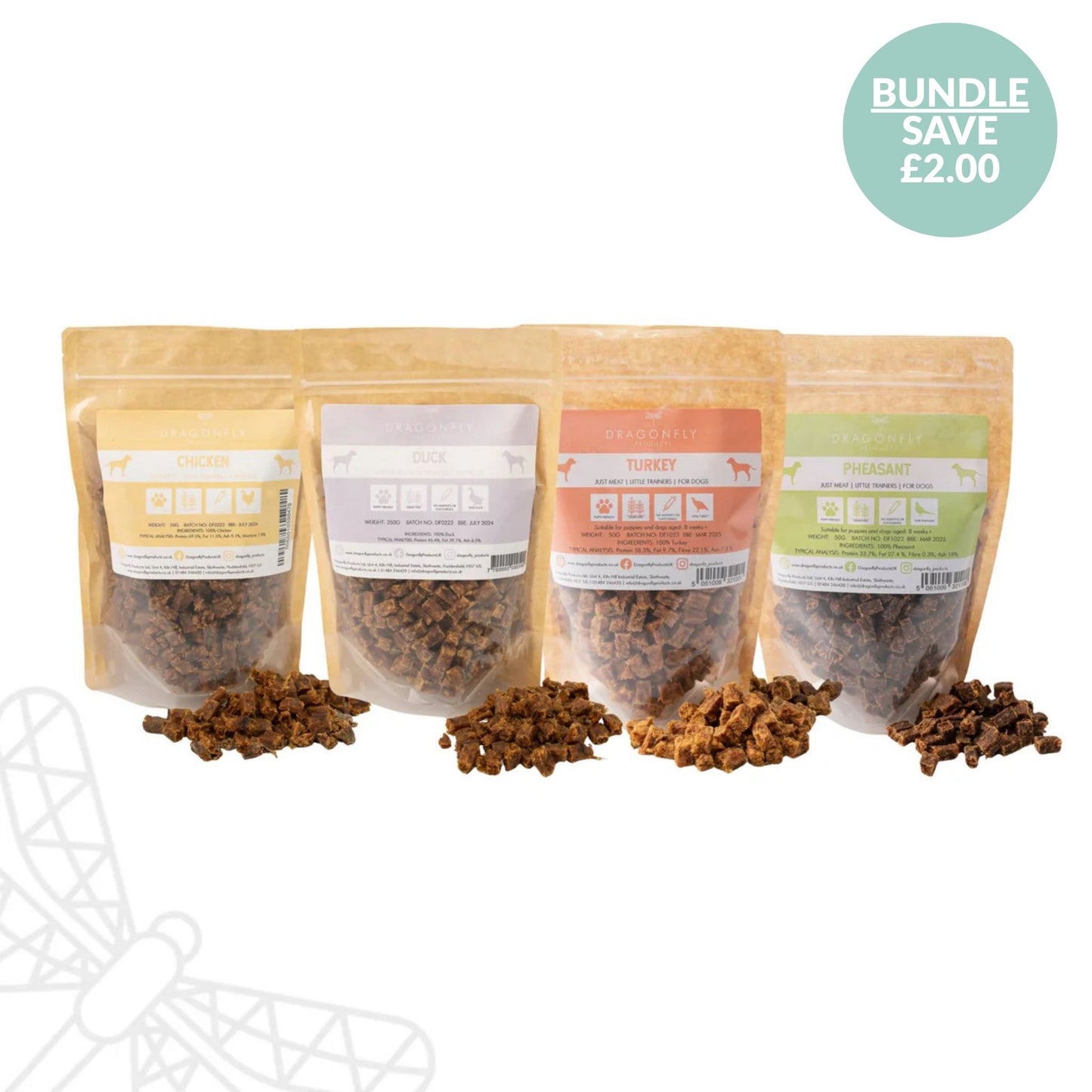 Little Trainers 'Just Meat' Training Treats Bundle 4x50g (Meat or Poultry)