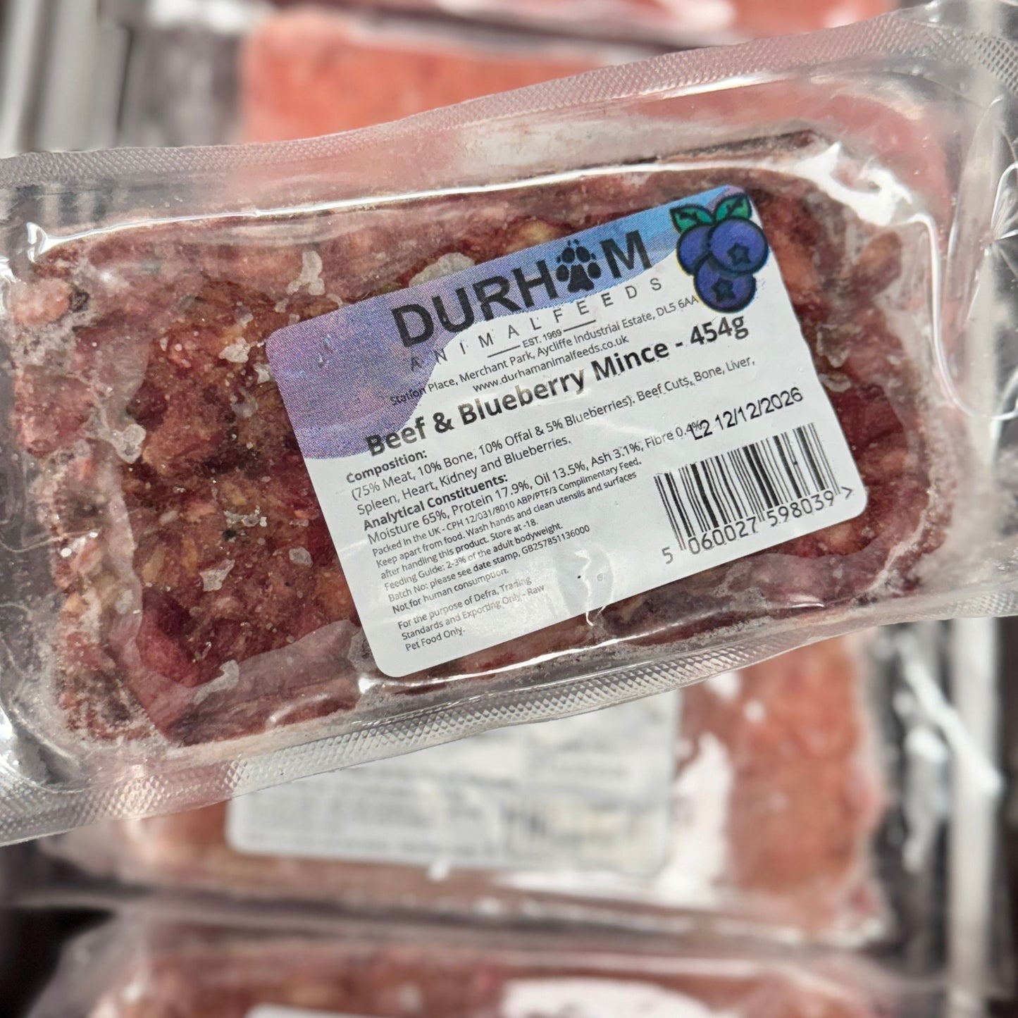 Durham Animal Feeds Beef & Blueberry Mince
