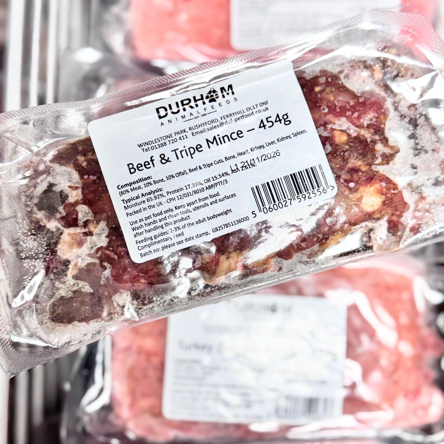 Durham Animal Feeds Beef & Tripe Mince