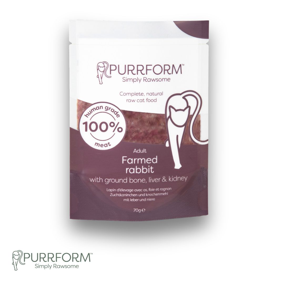 PurrForm Farmed Rabbit Ground Bone Liver and Kidney