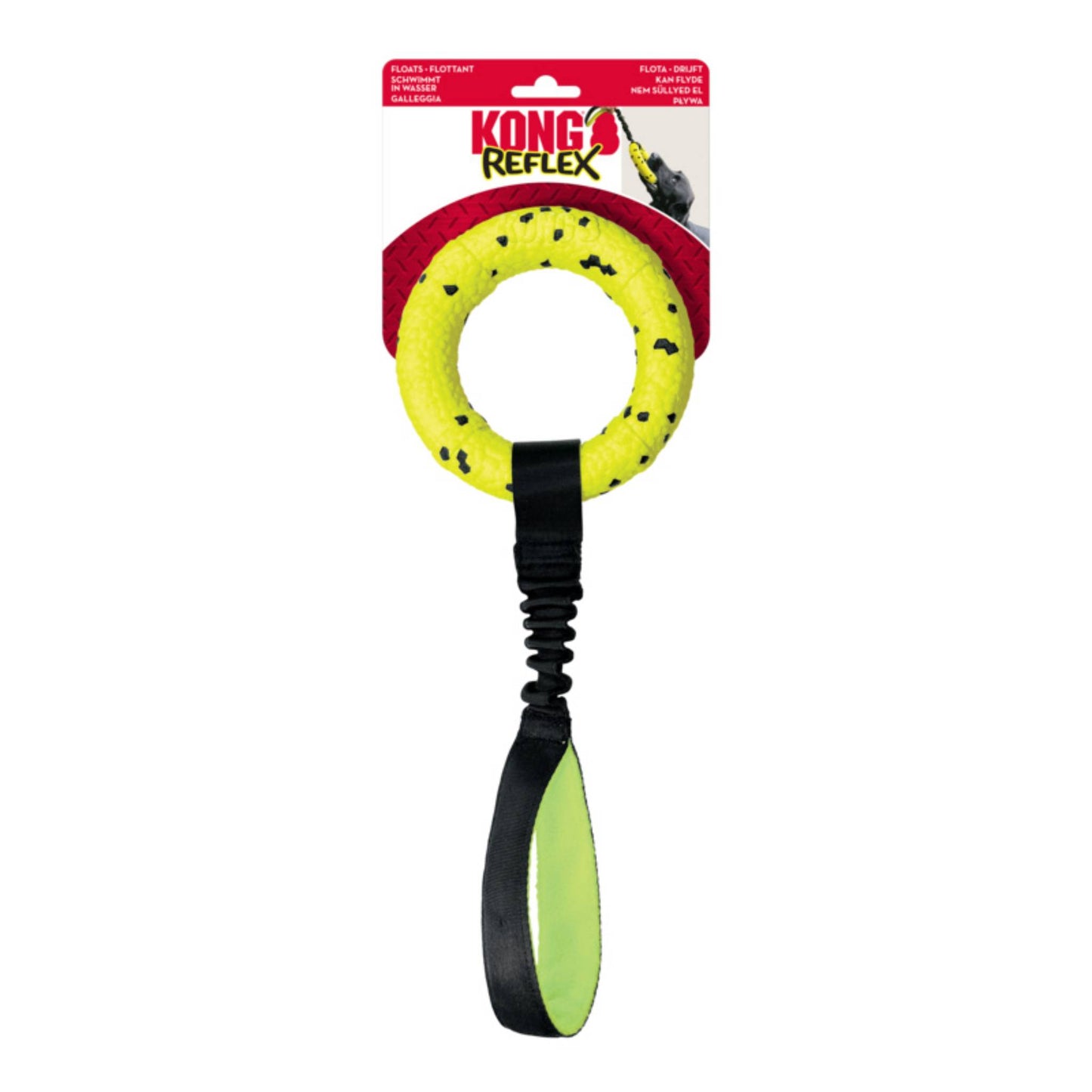 KONG REFLEX TUG DOG TOY WITH LABEL