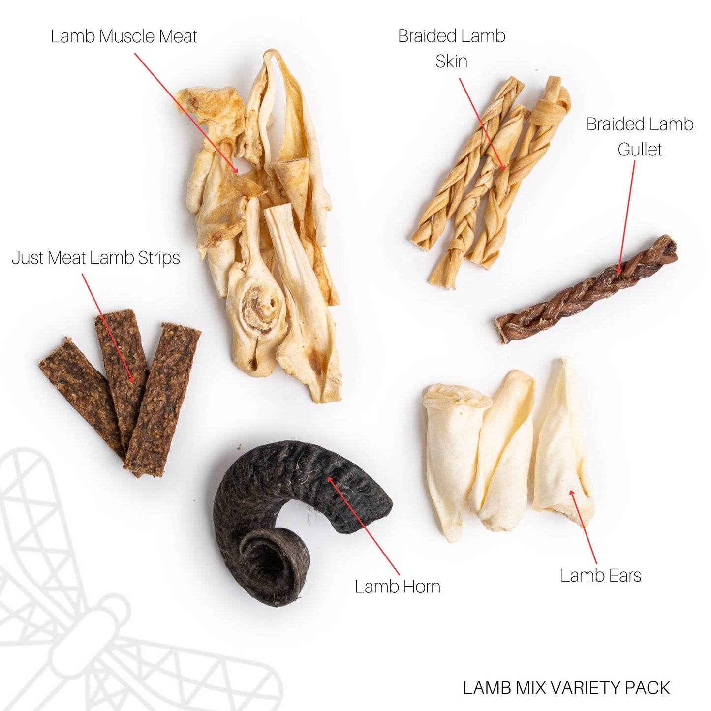 Mix of lamb dog treats