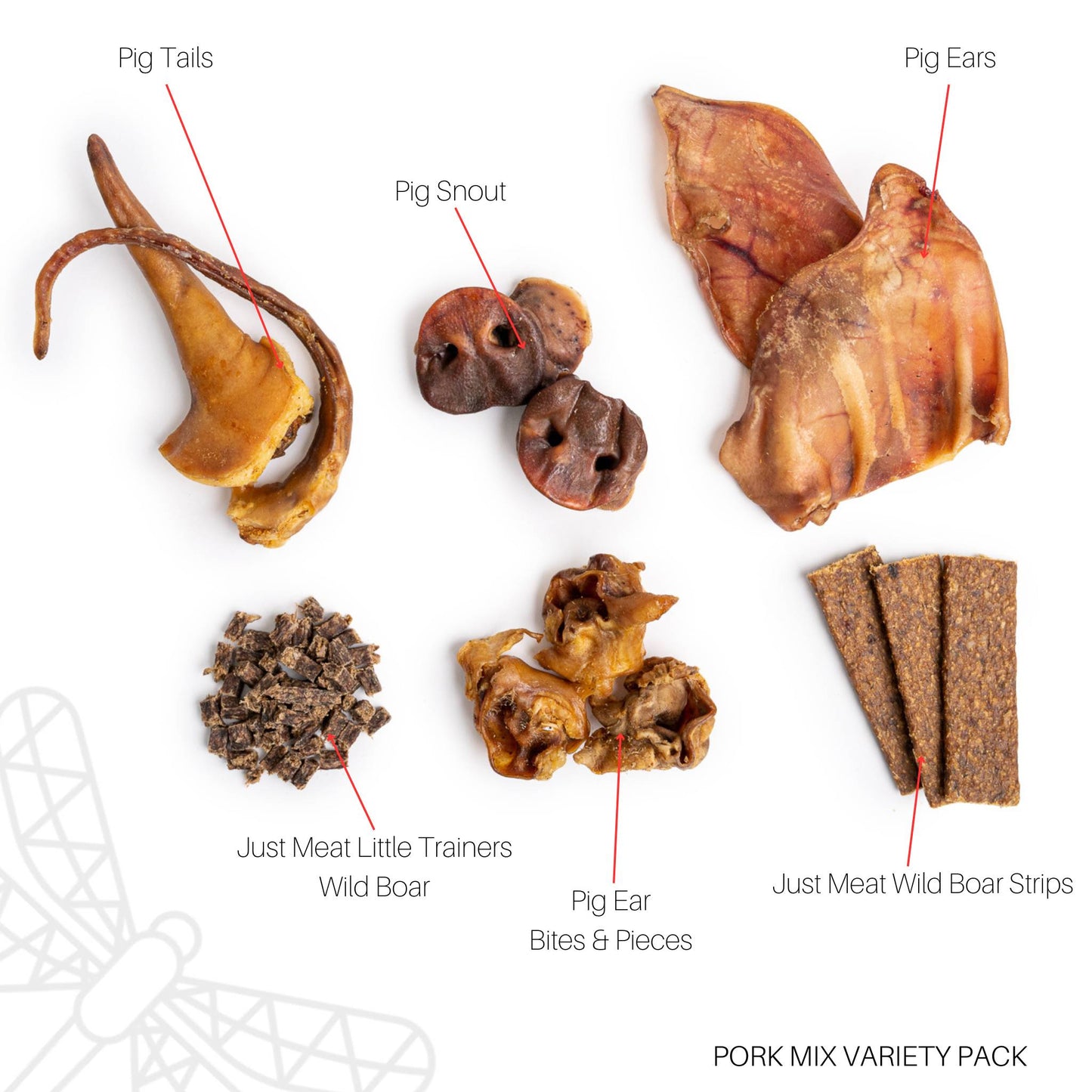 Mix of Pork Dog Treats