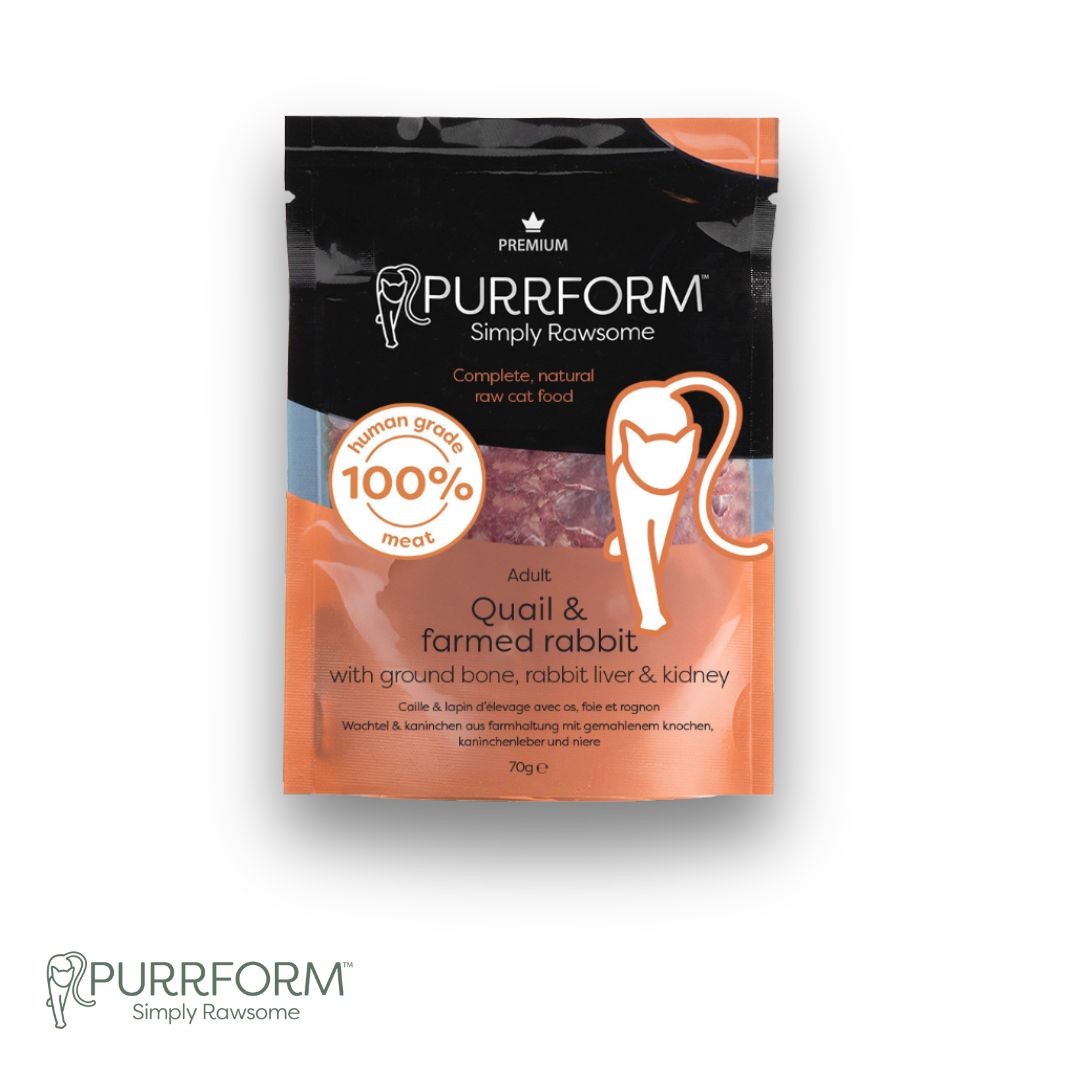 PurrForm Quail & Rabbit & Ground Bone with Rabbit Liver & Kidney