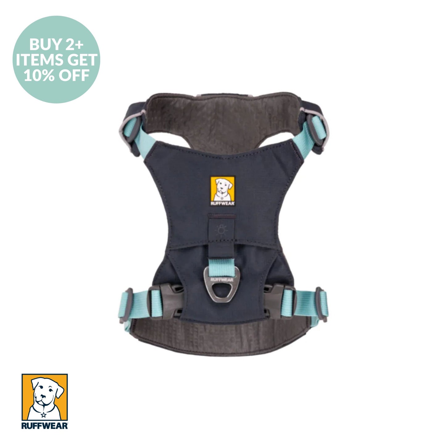 Ruffwear High & Light Harness Basalt Grey Top View