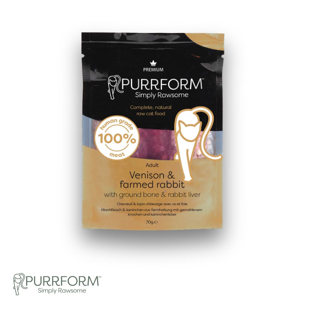 PurrForm Venison & Farmed Rabbit & Ground Bone with Rabbit Liver