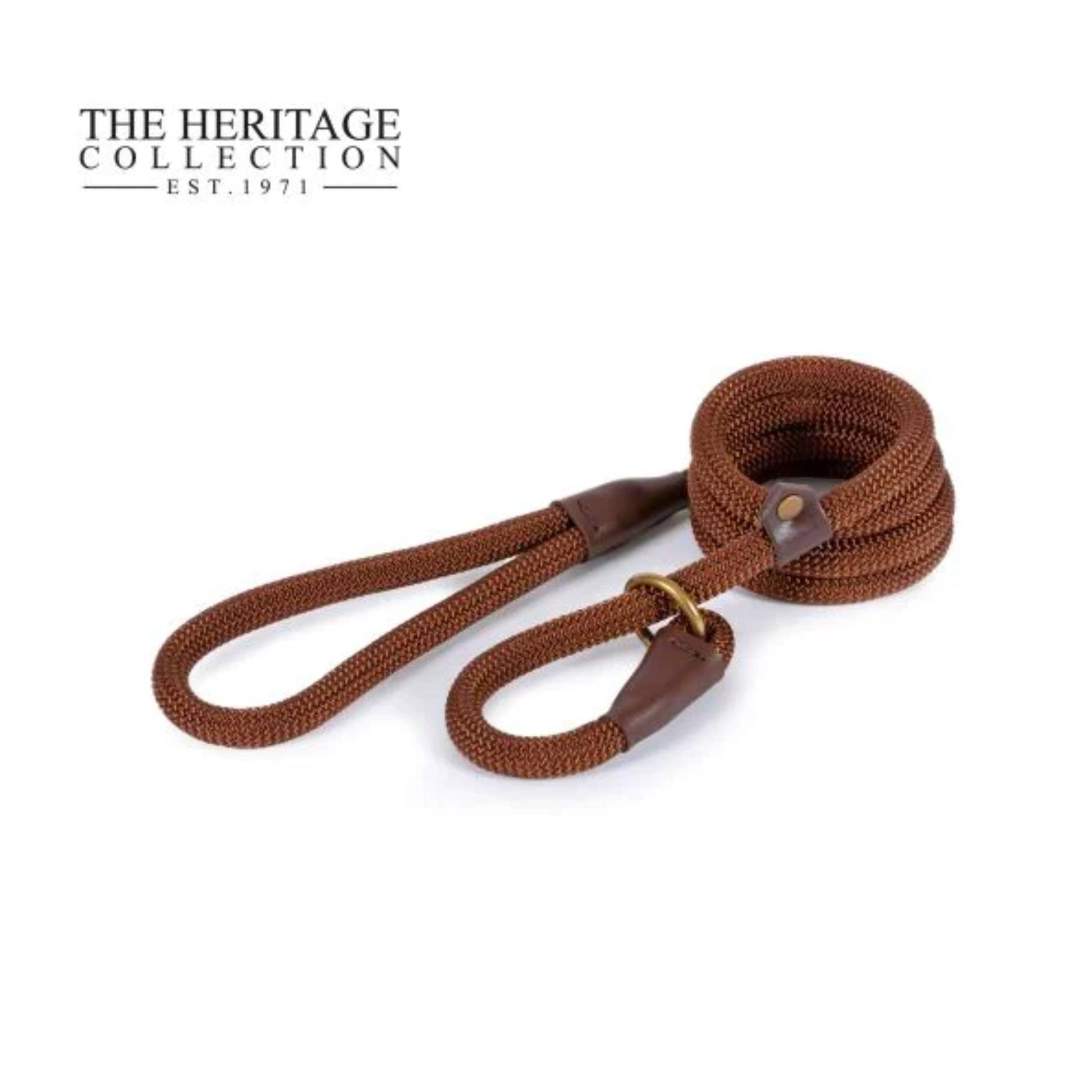 ancol brown rope slip lead
