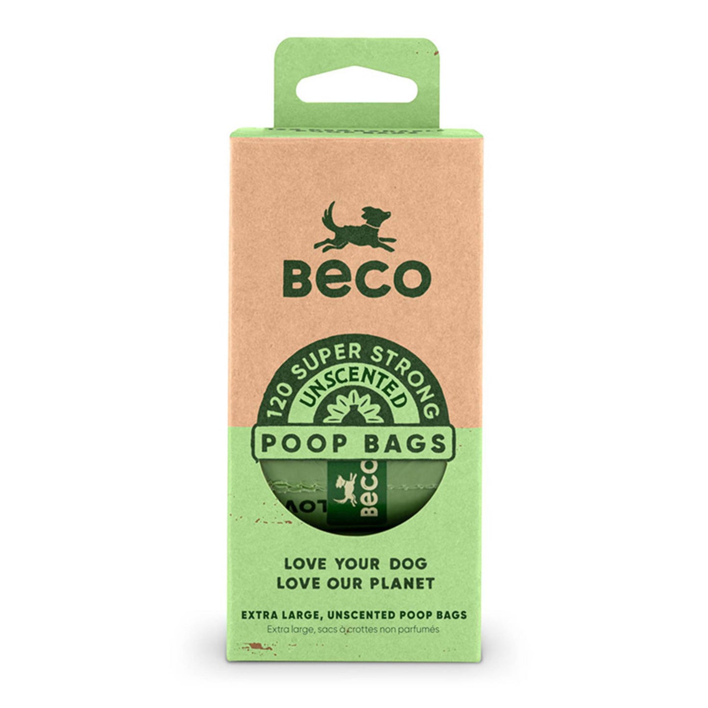 Beco poop bags packaging on a white background