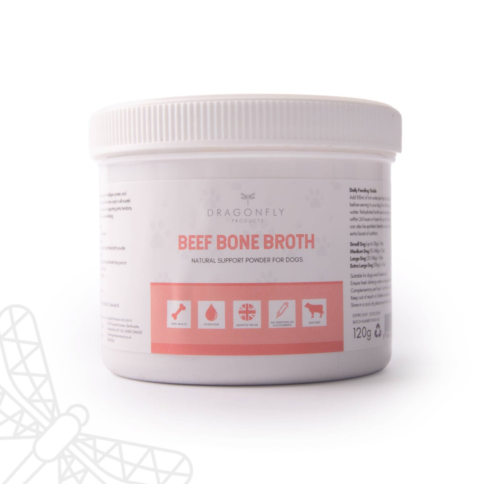 Beef Bone Broth for dogs tub