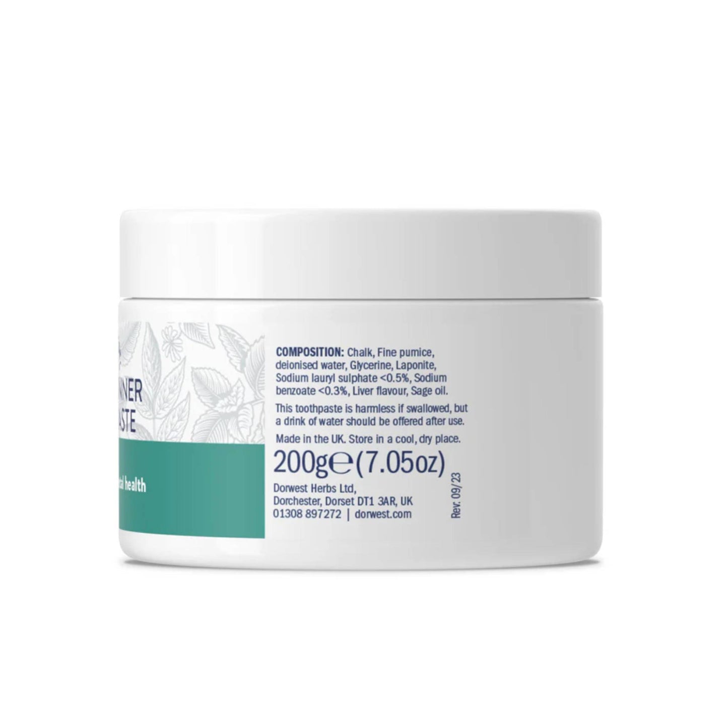 Dorwest Herbs Toothpaste ingredients