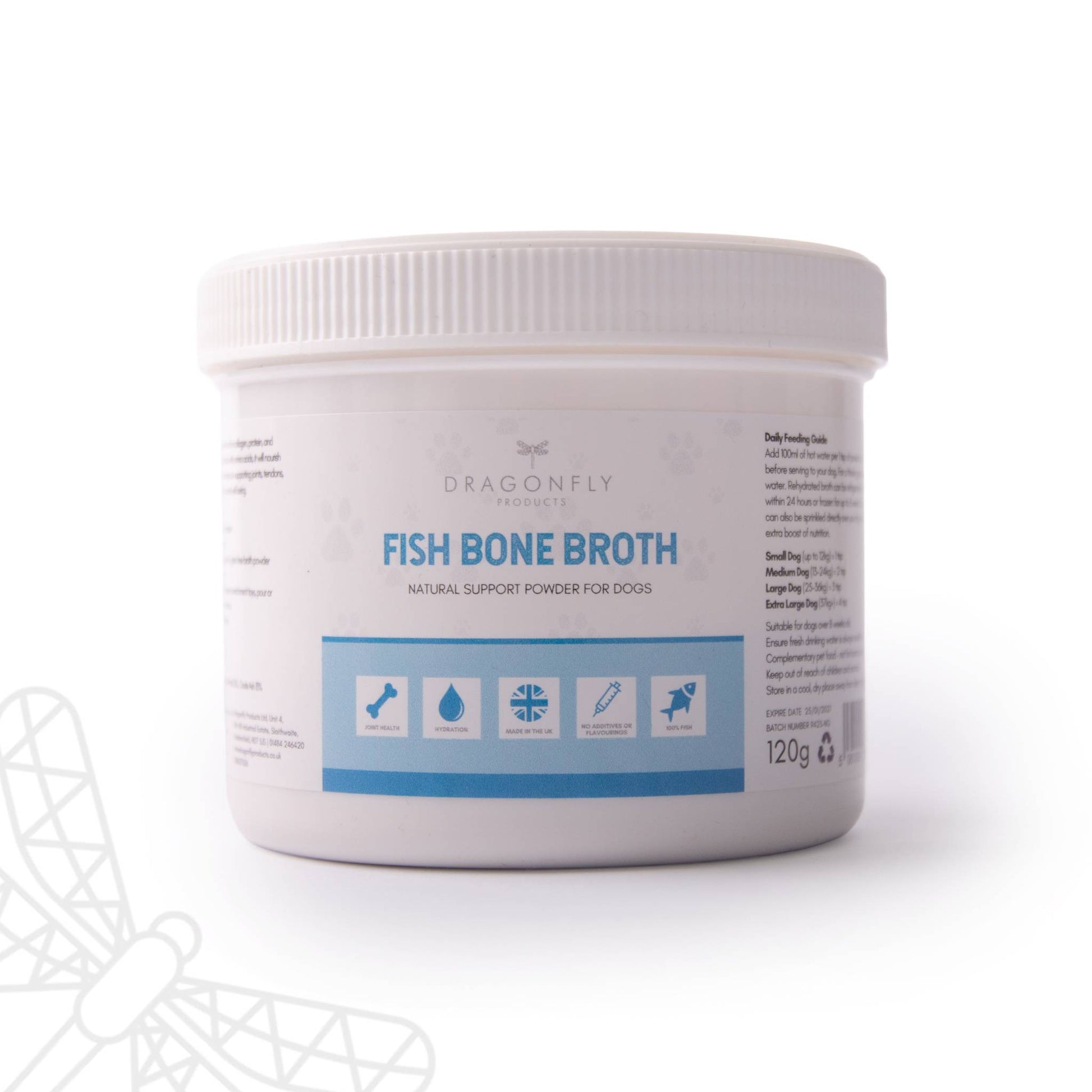 Fish Bone Broth for dogs tub