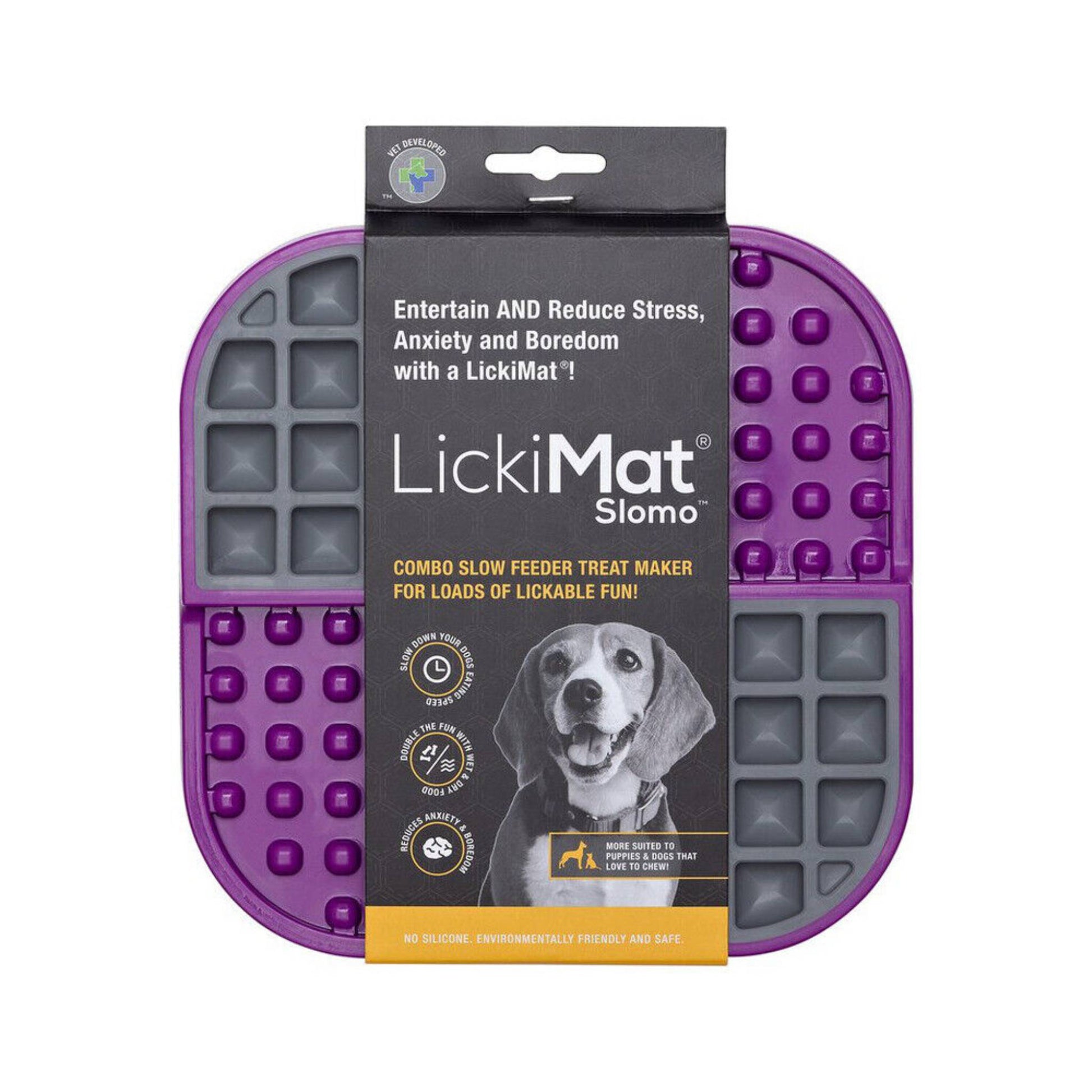 Lickimat Slomo Combo Dog Mat Purple
