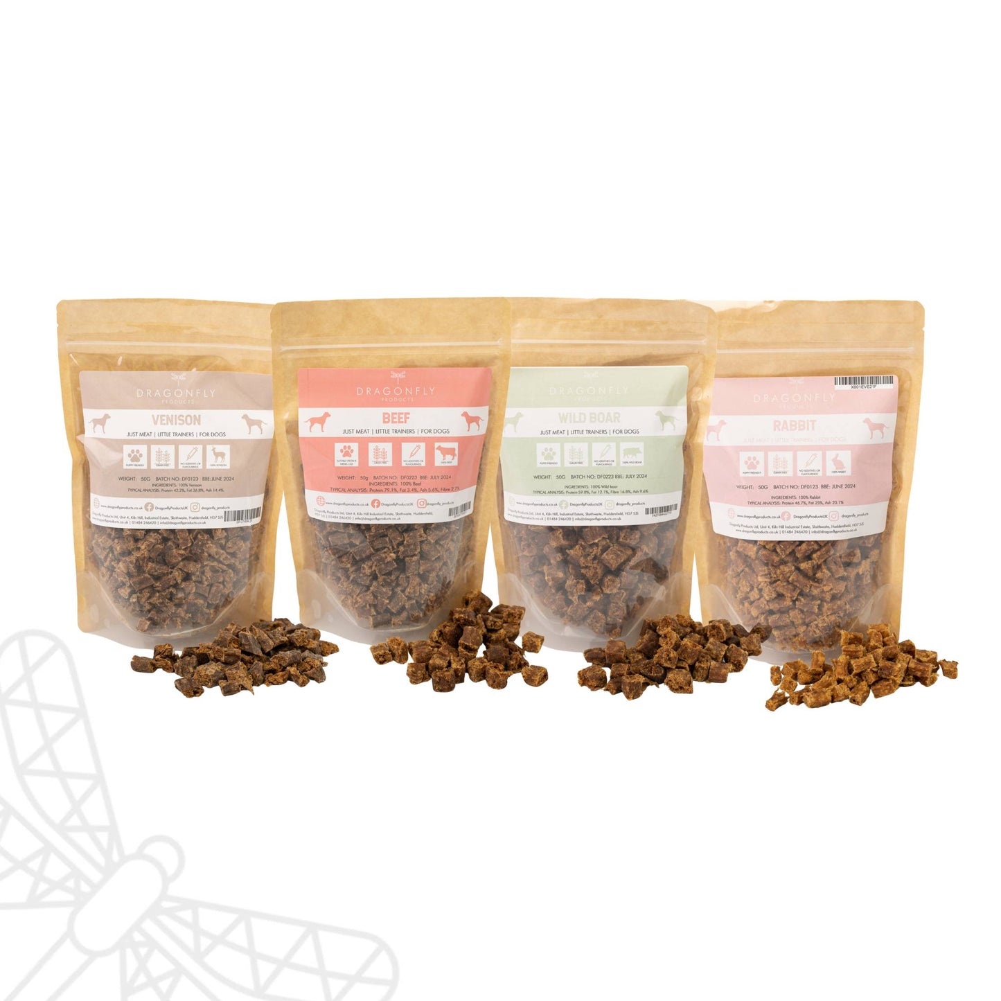 Little Trainers 'Just Meat' Training Treats Bundle 4x50g (Meat or Poultry)