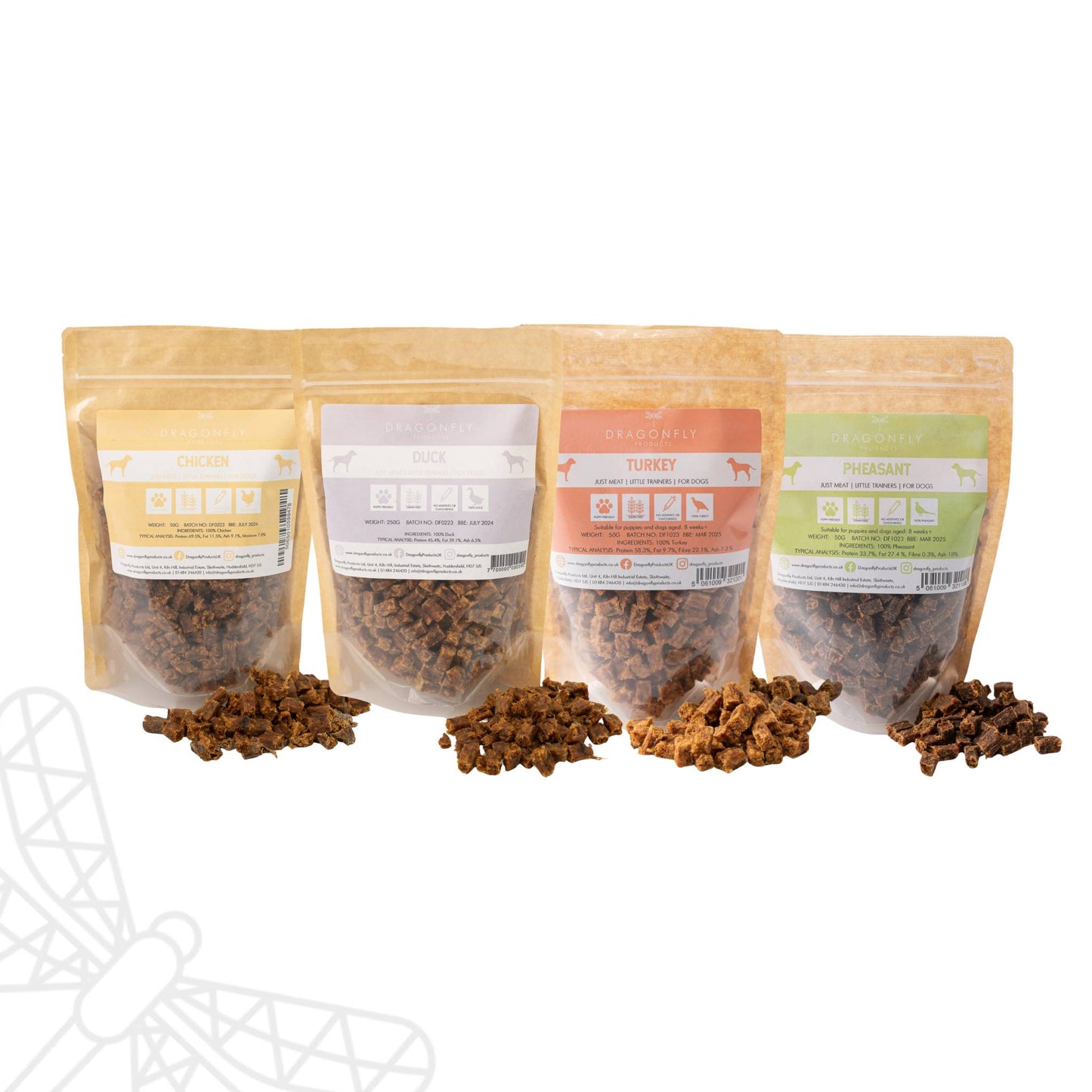 Little Trainers 'Just Meat' Training Treats Bundle 4x50g (Meat or Poultry)