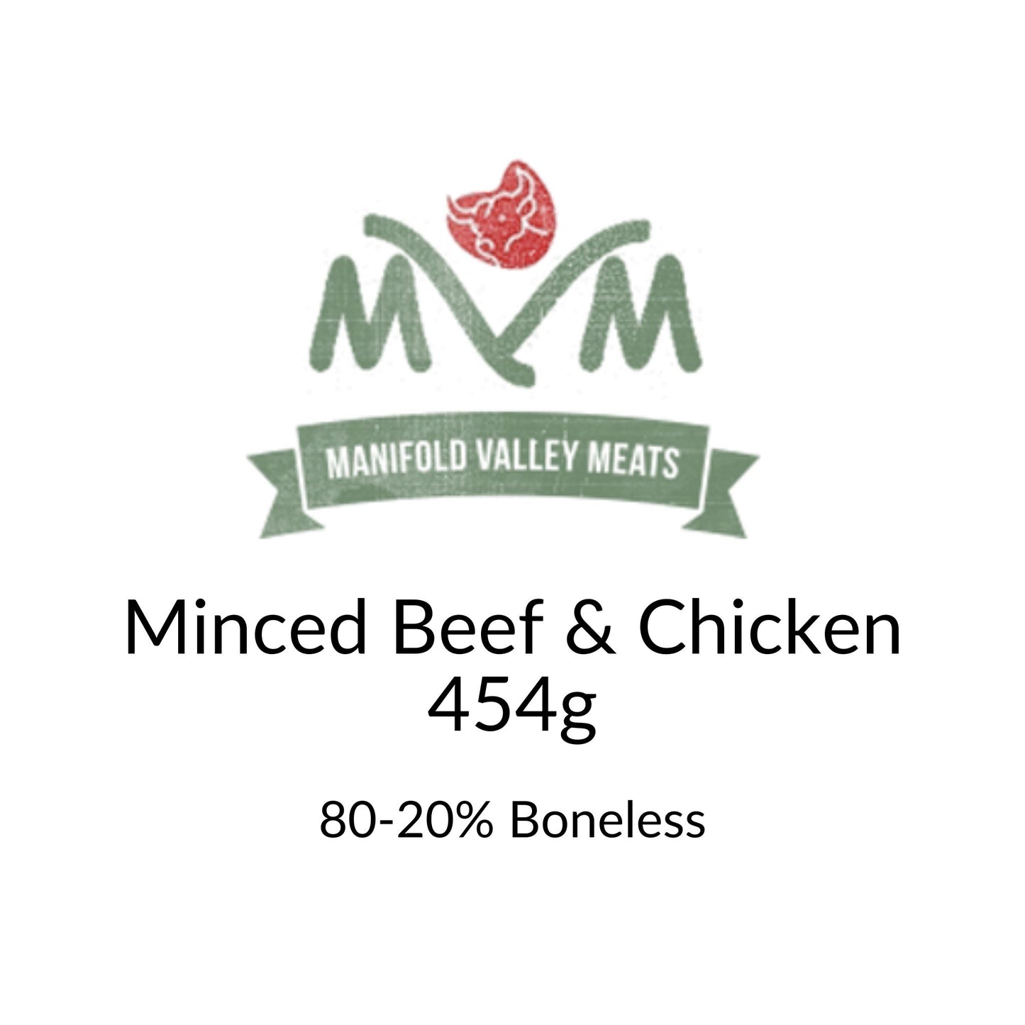 Manifold Valley Meats Minced Beef and Chicken Raw Dog Food
