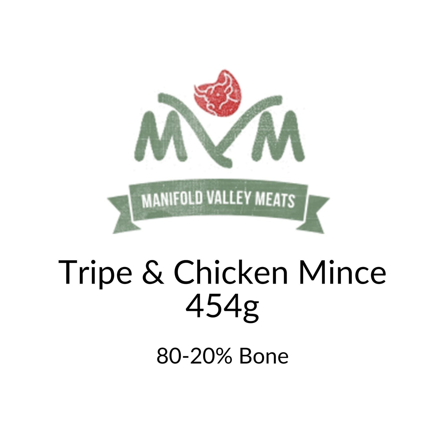 Manifold Valley Meats Tripe and Chicken Mince Raw Dog Food