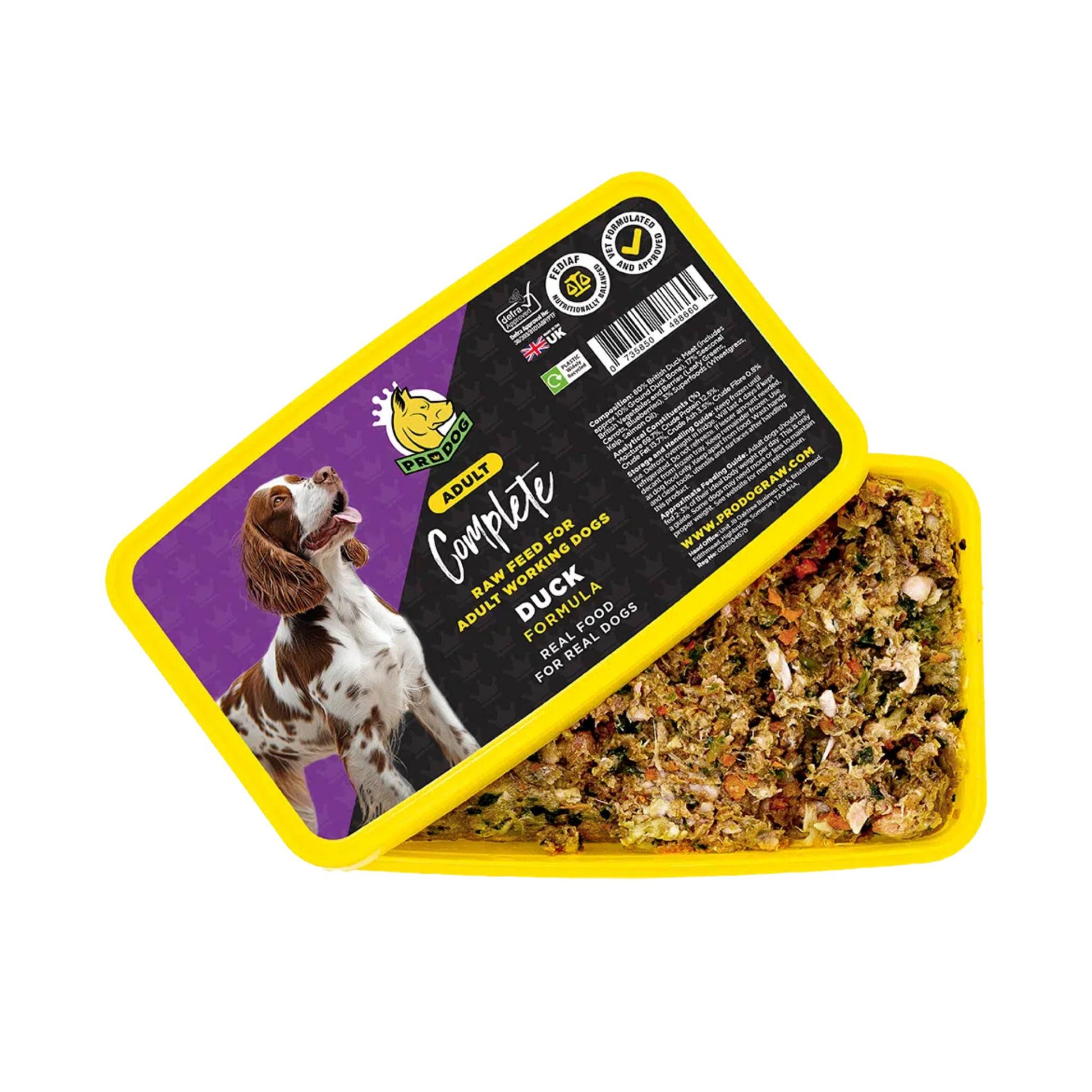 ProDog Raw Duck raw dog food tub