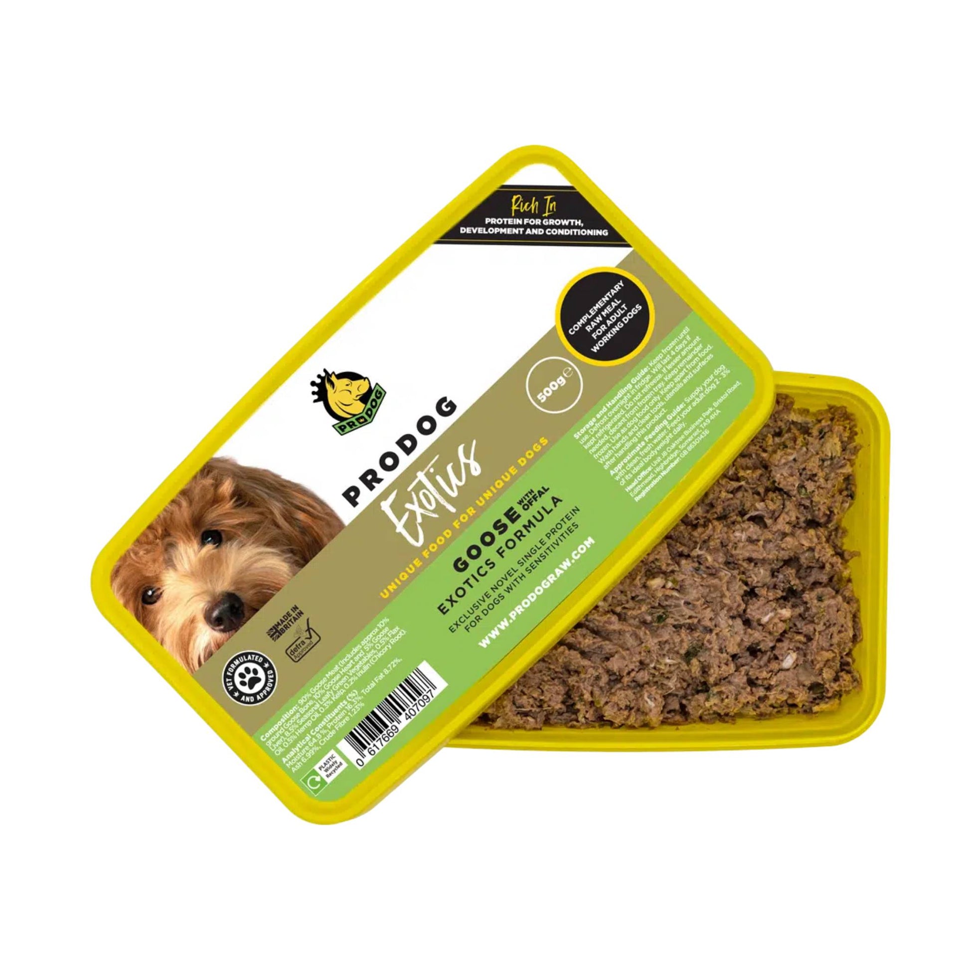 ProDog Raw Goose raw dog food tub