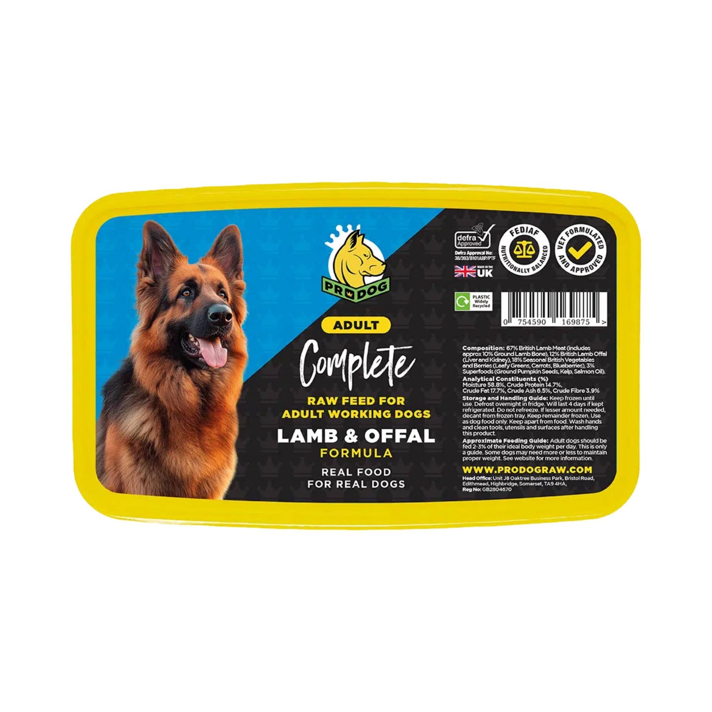 ProDog Raw Lamb & Offal raw dog food