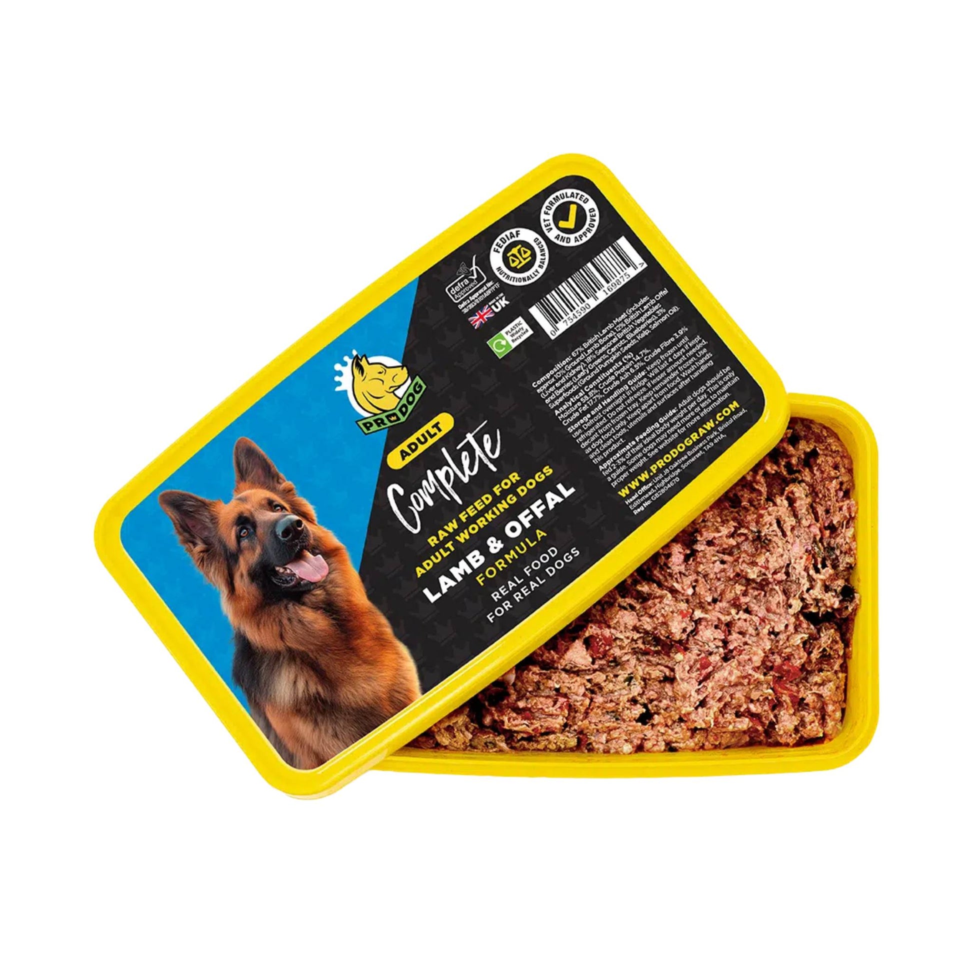 ProDog Raw Lamb & Offal raw dog food tub