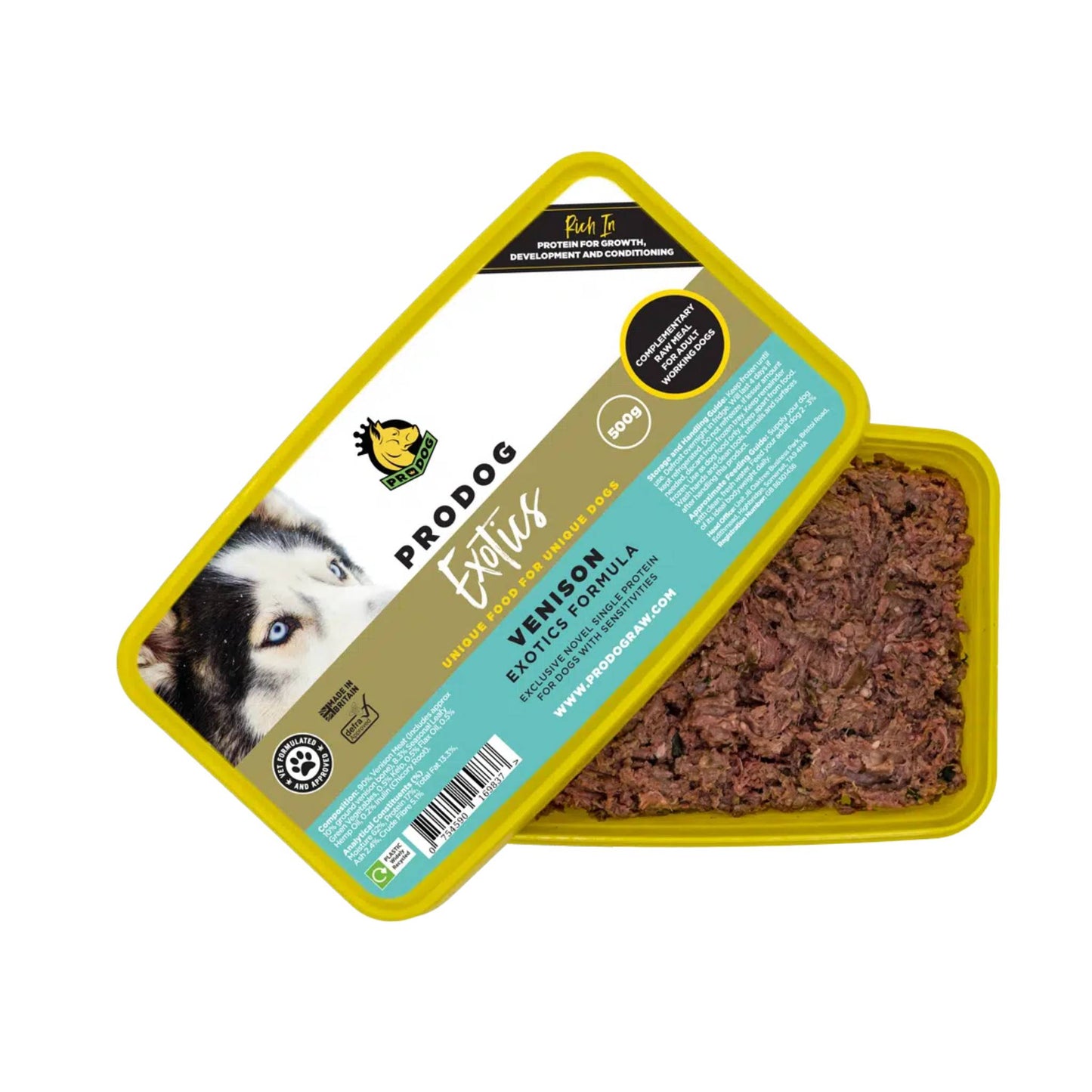 ProDog Raw Venison raw dog food tub