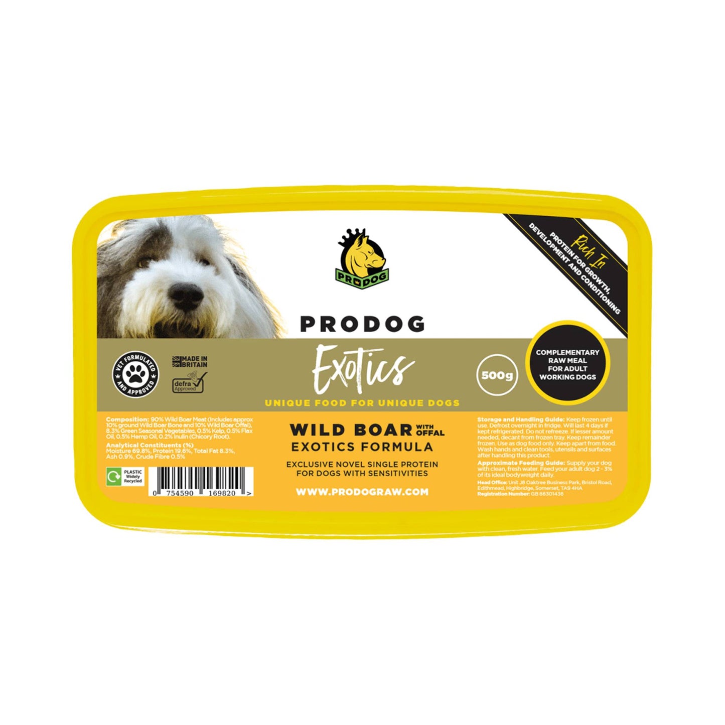 ProDog Raw Wild Boar raw dog food