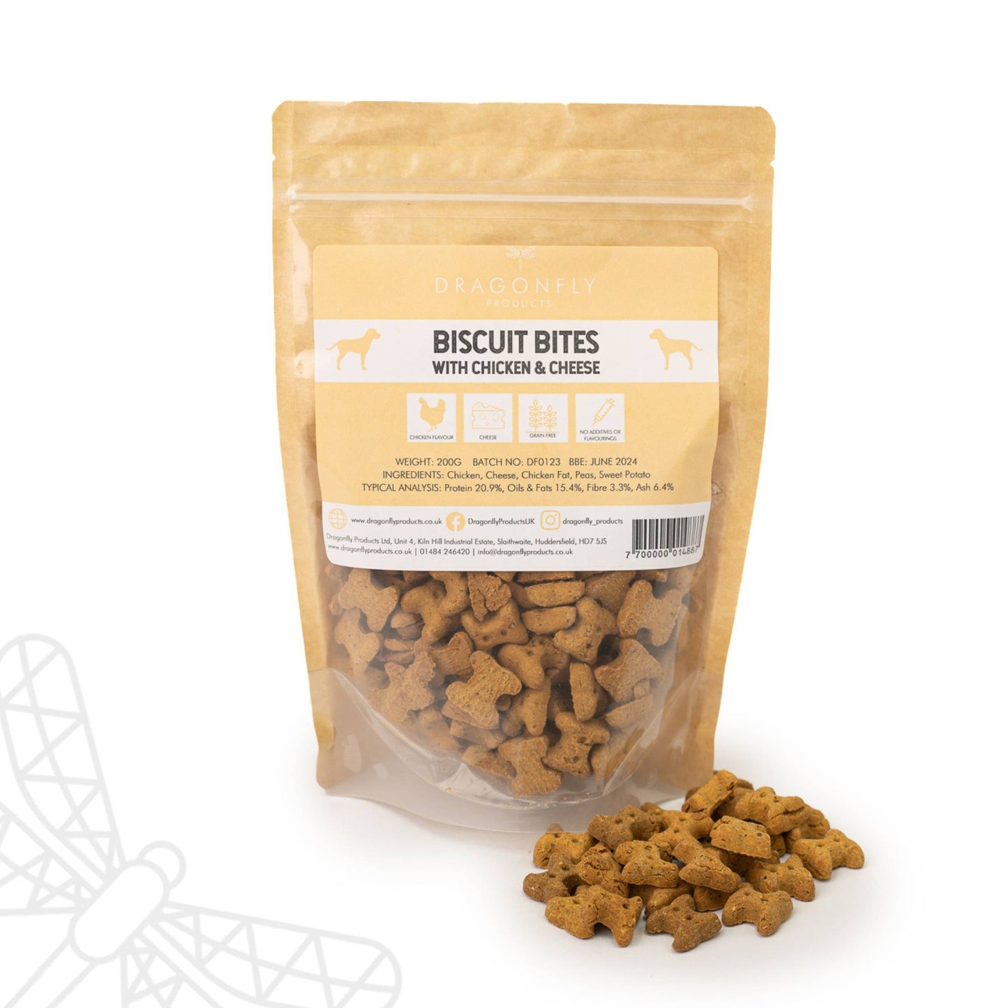 Chicken and cheese biscuit bites for dogs
