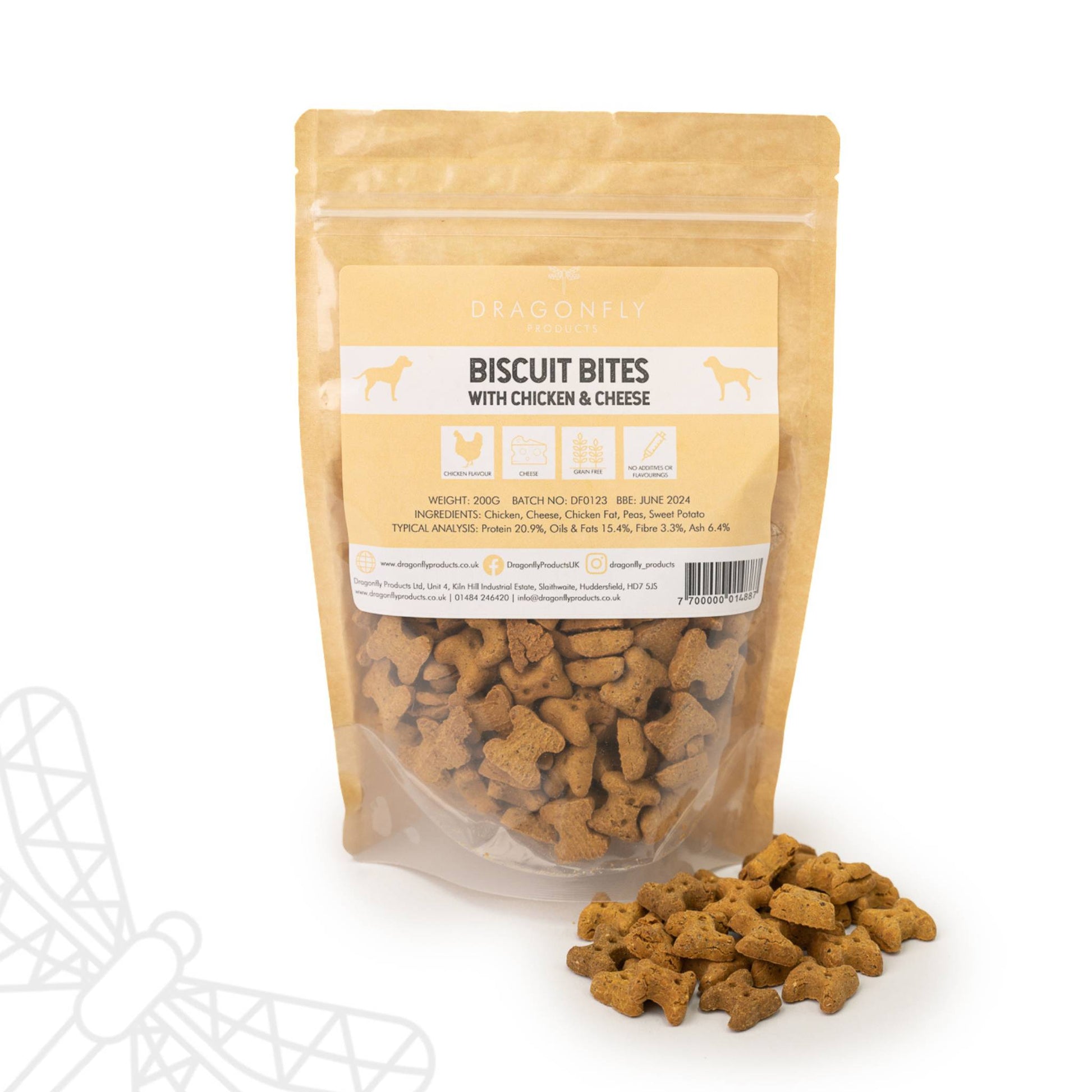 Chicken and cheese biscuit bites for dogs