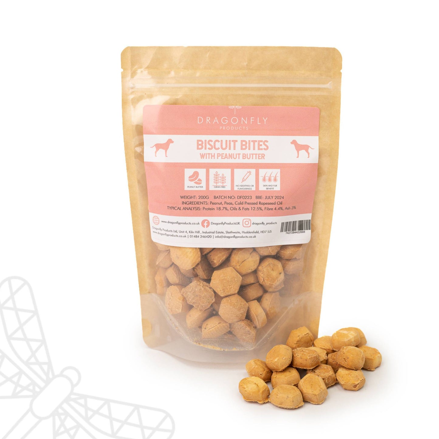 Peanut Butter Biscuit Bites for dogs