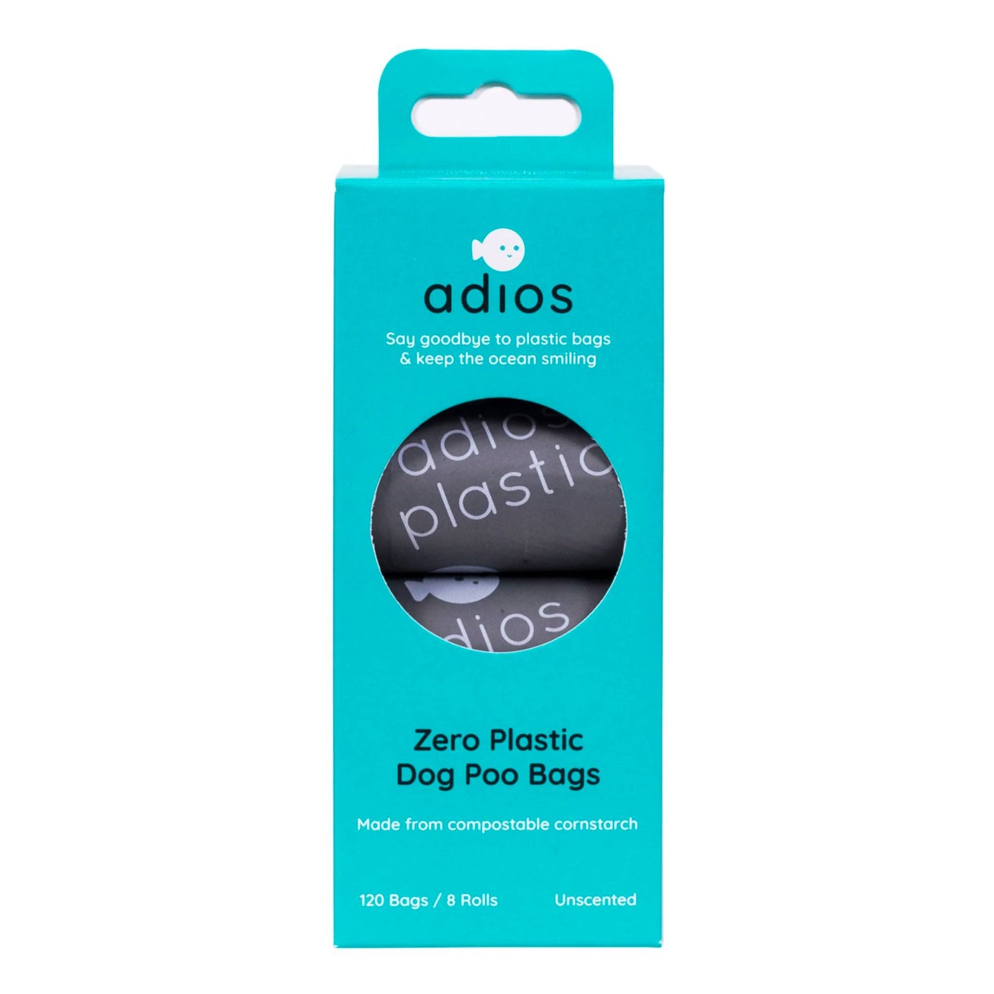 Adios Compostable 120 Grey Poo Bags