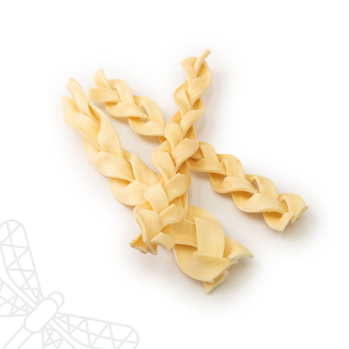 Natural braided beef skin dog treat