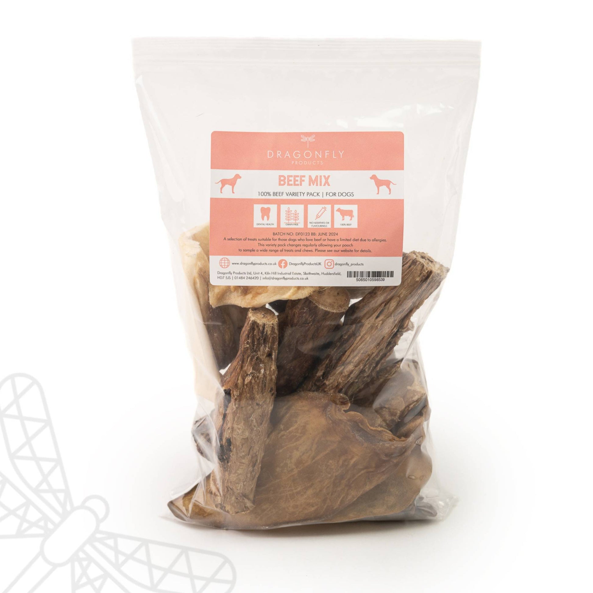 Variety pack of beef natural dog chews