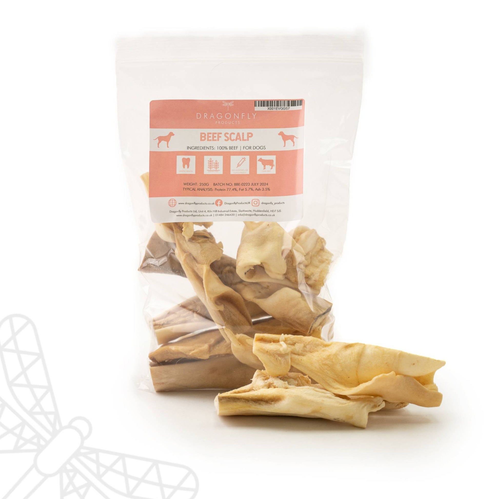 Beef scalp natural dog treat