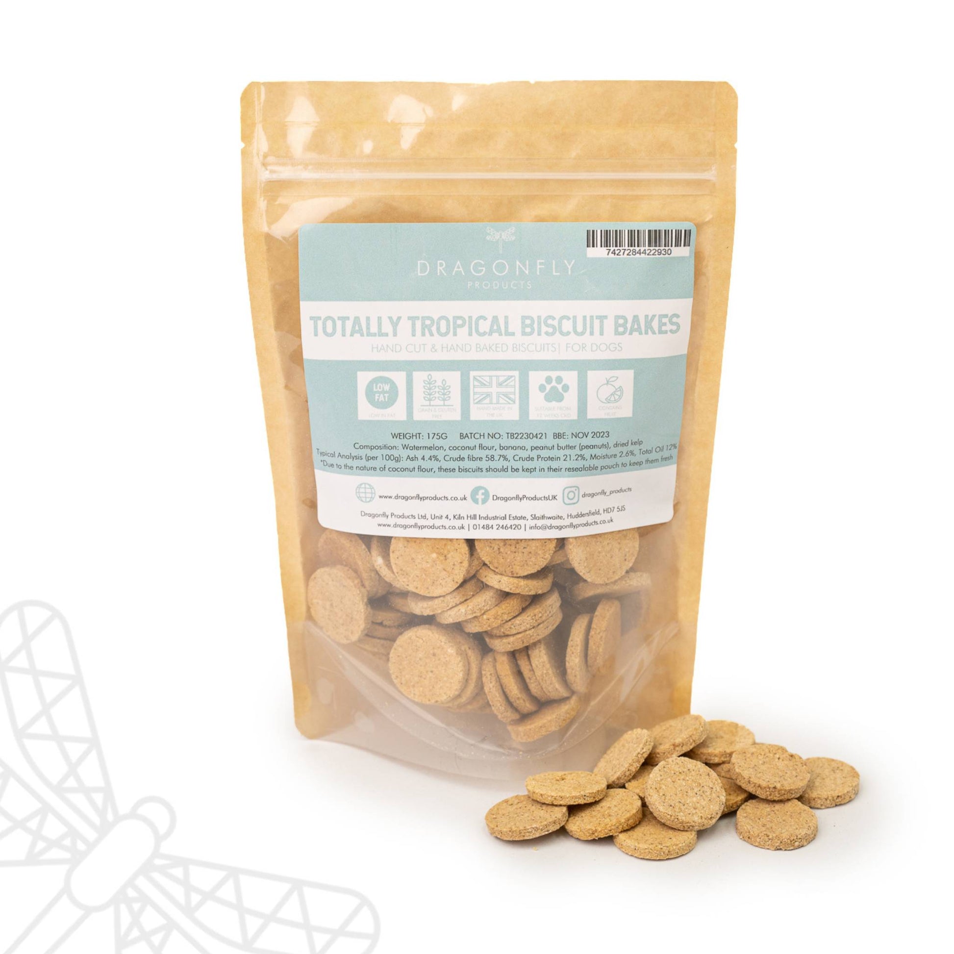 Tropical flavoured dog biscuits
