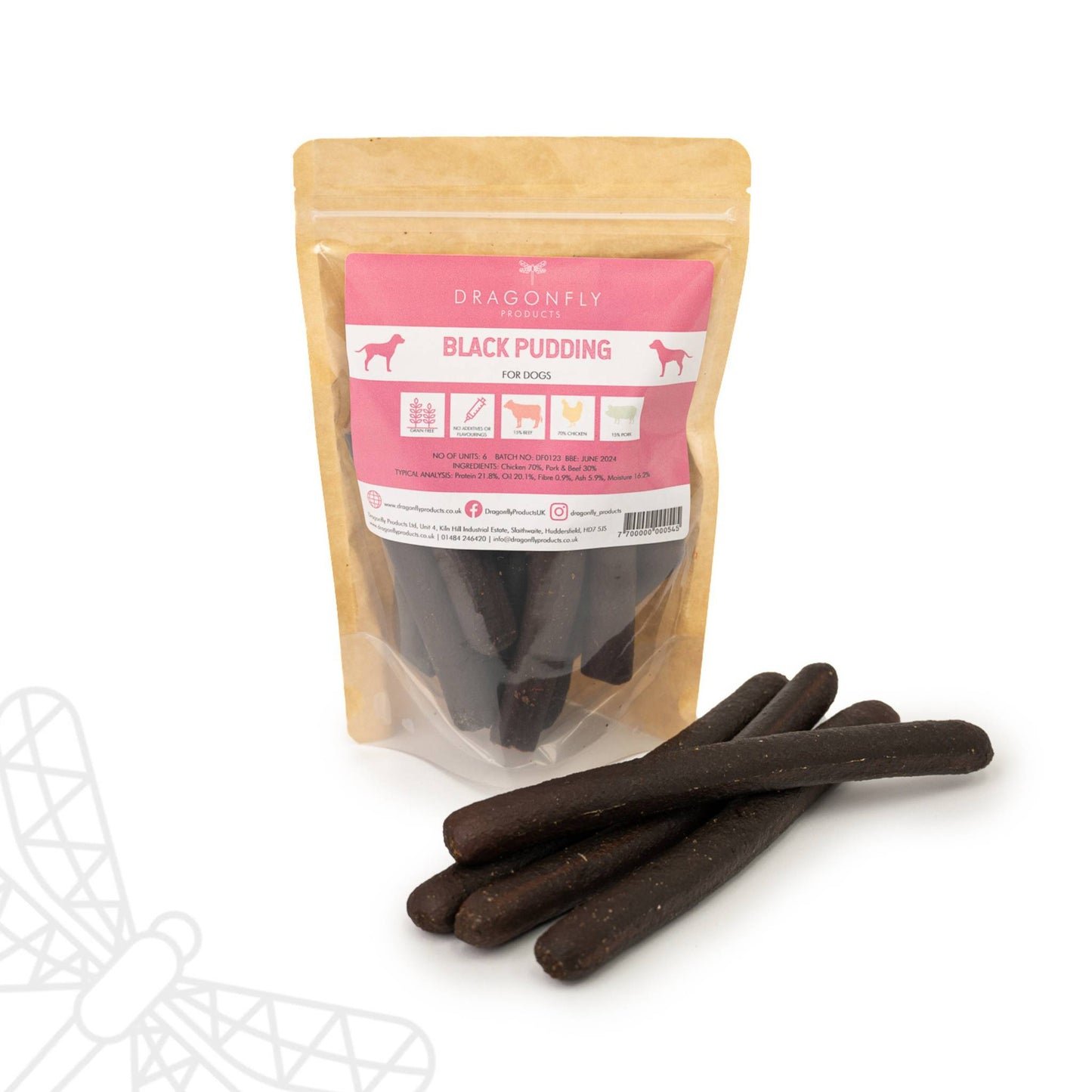 Black pudding dog treat