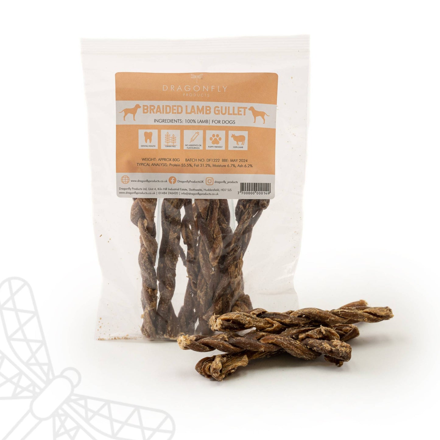 Braided Lamb Gullet Dog Chew