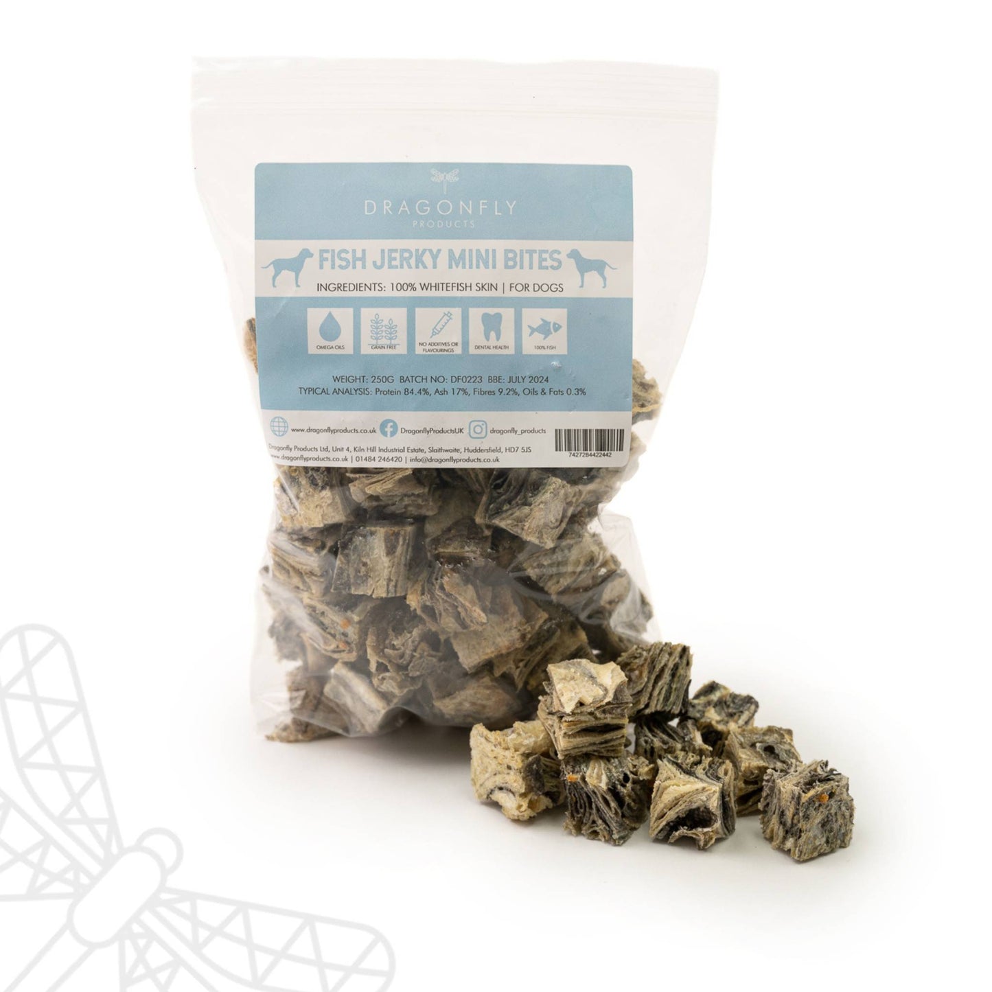 Whitefish jerky bites for dogs