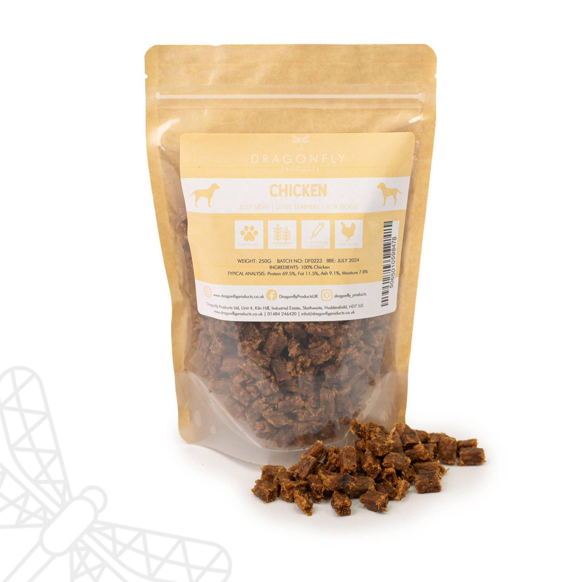 Pure meat dog training treats