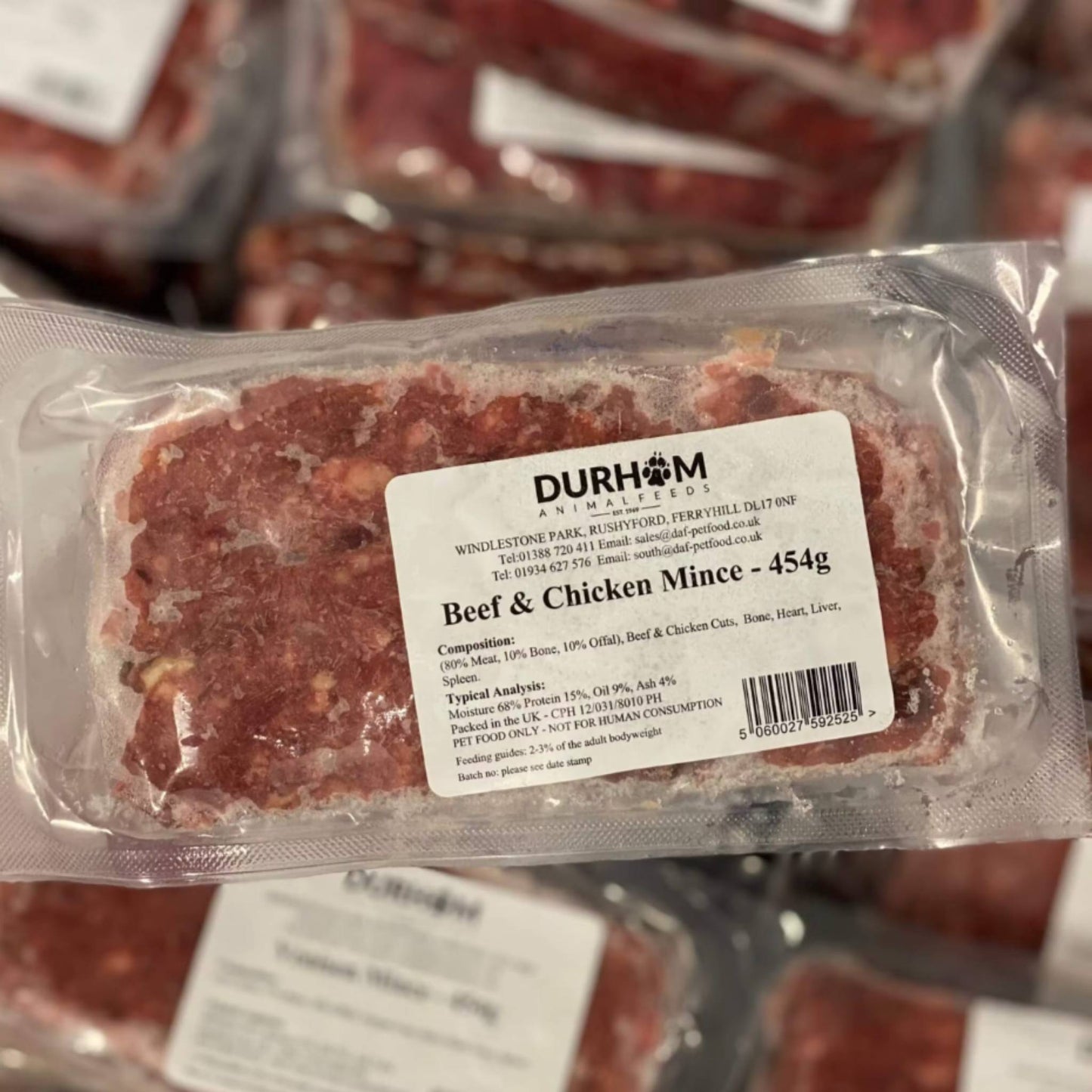 Durham Animal Feeds Beef & Chicken Mince Raw Dog Food