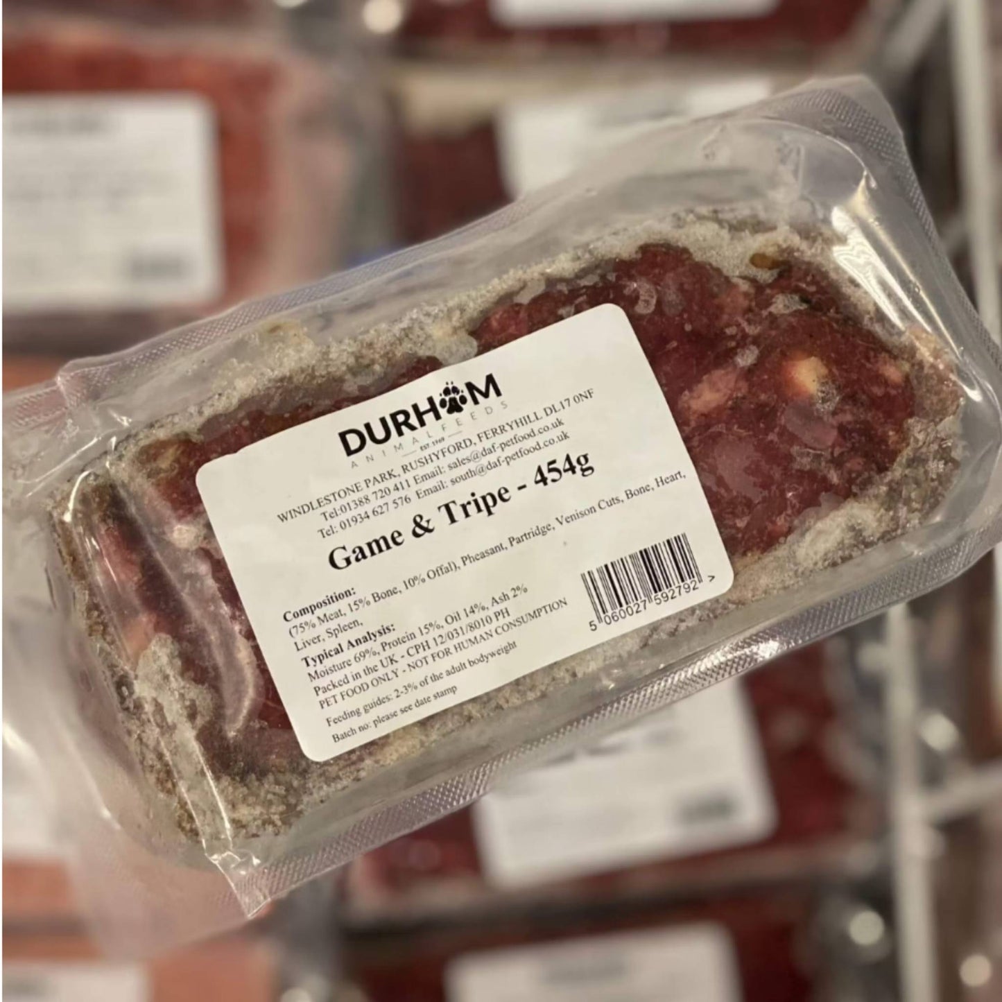 Durham Animal Feeds Game and Tripe raw dog food