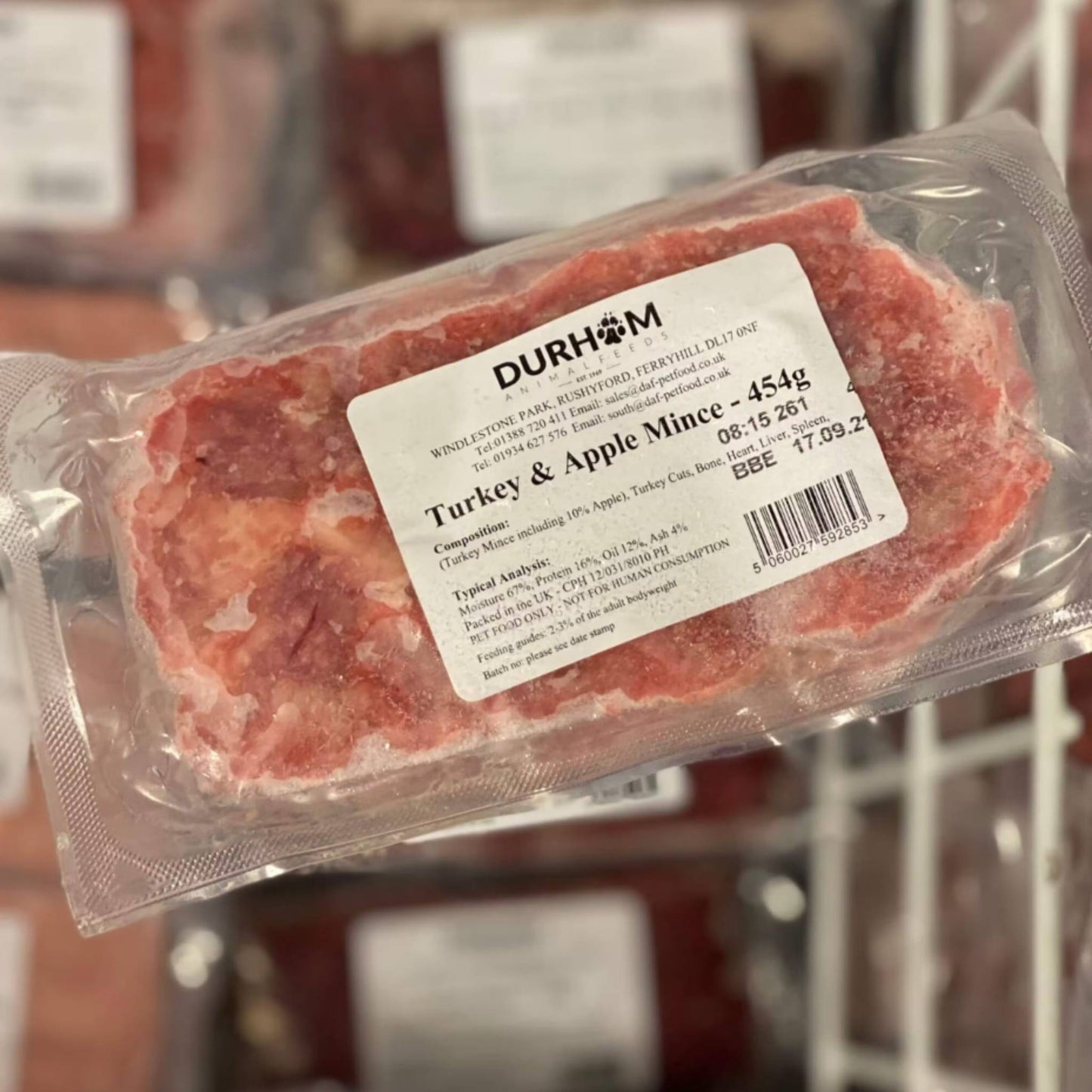 Durham Animal Feeds Turkey & Apple Raw Dog Food