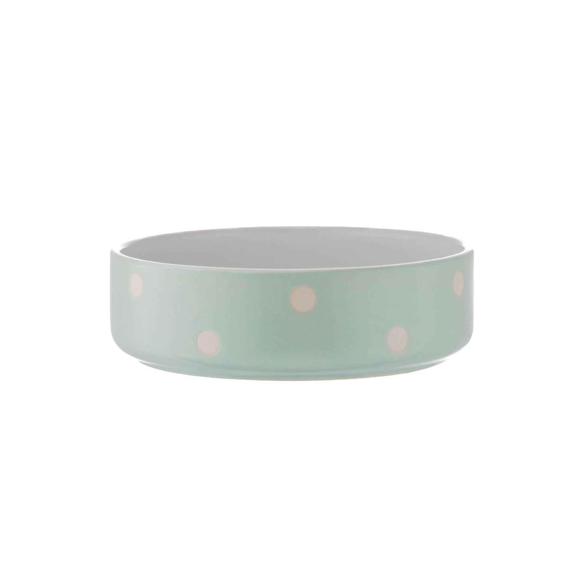 Mason Cash Polka Dot Dog Bowl Small Sage Green