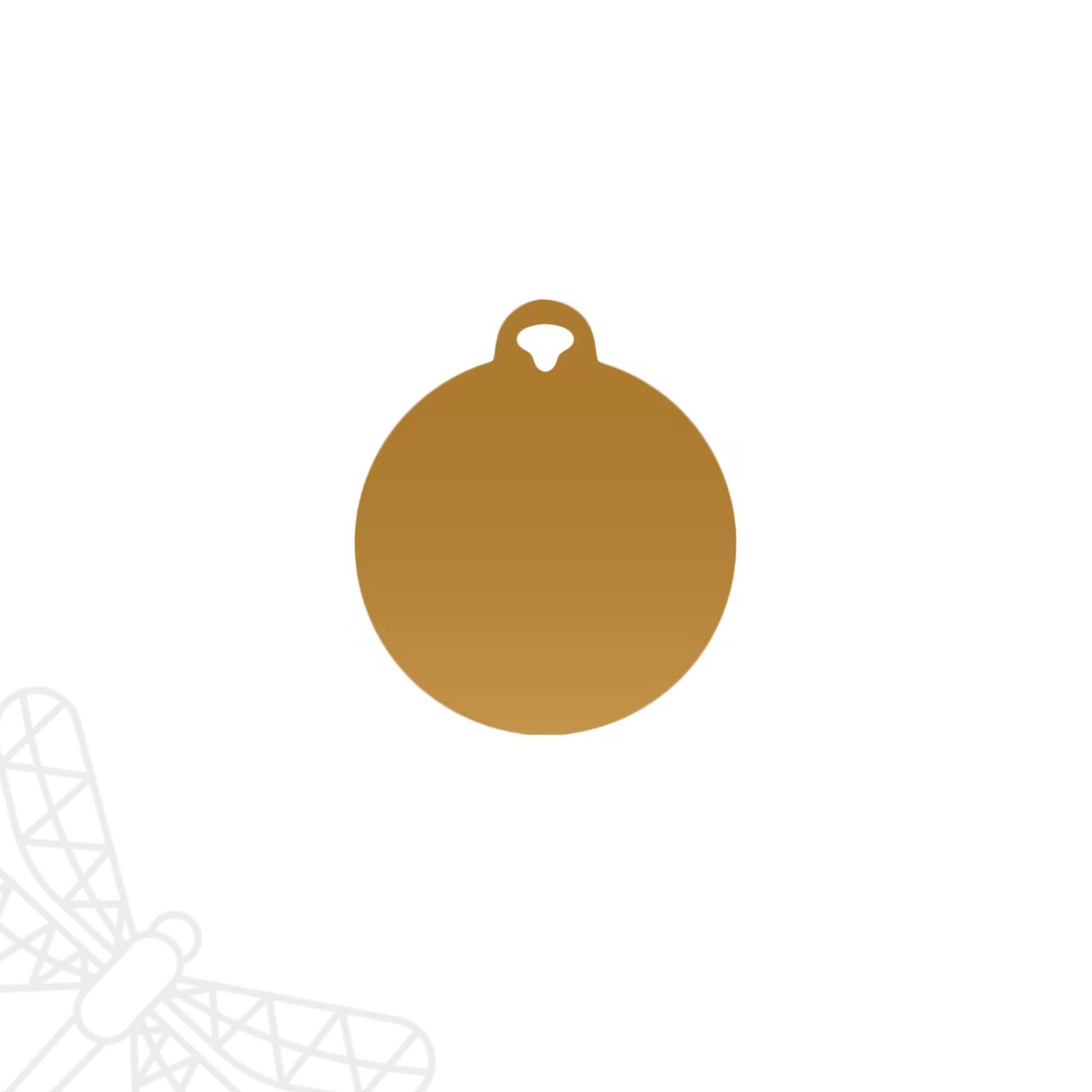 Personalised dog tag copper circle disc