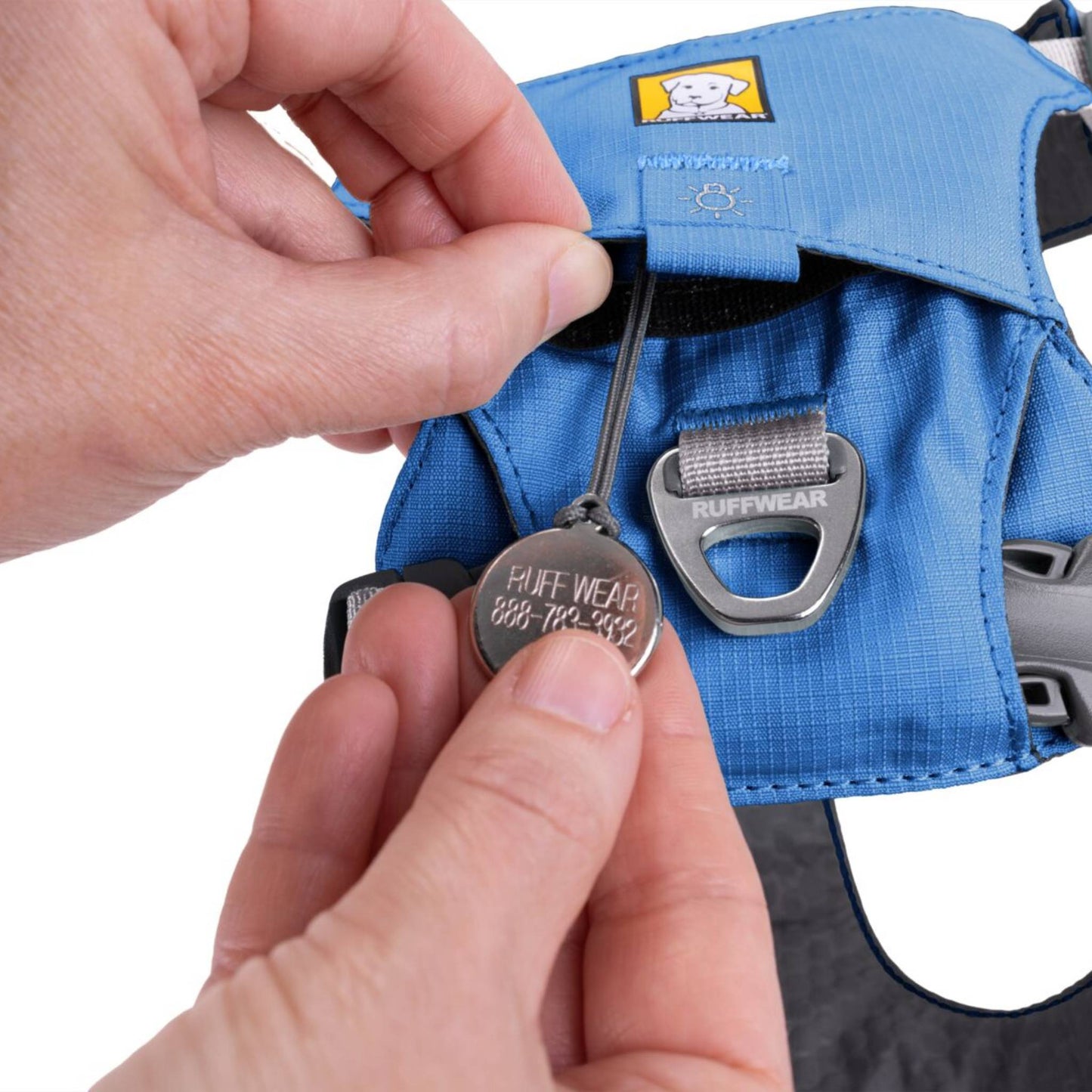 Ruffwear Hi and Light Dog Harness Blue Dusk ID