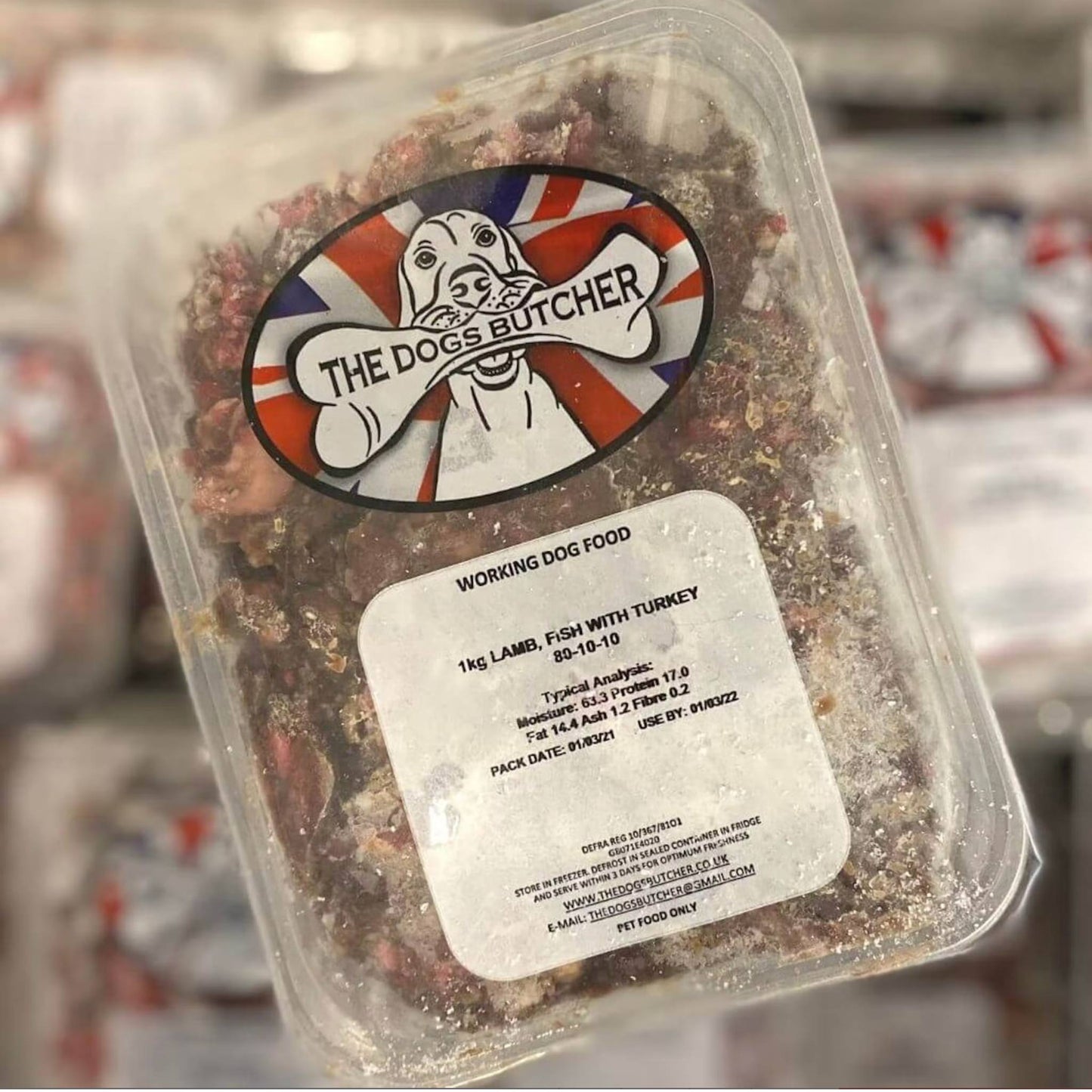 The Dogs Butcher Lamb Fish and Turkey Raw Dog Food