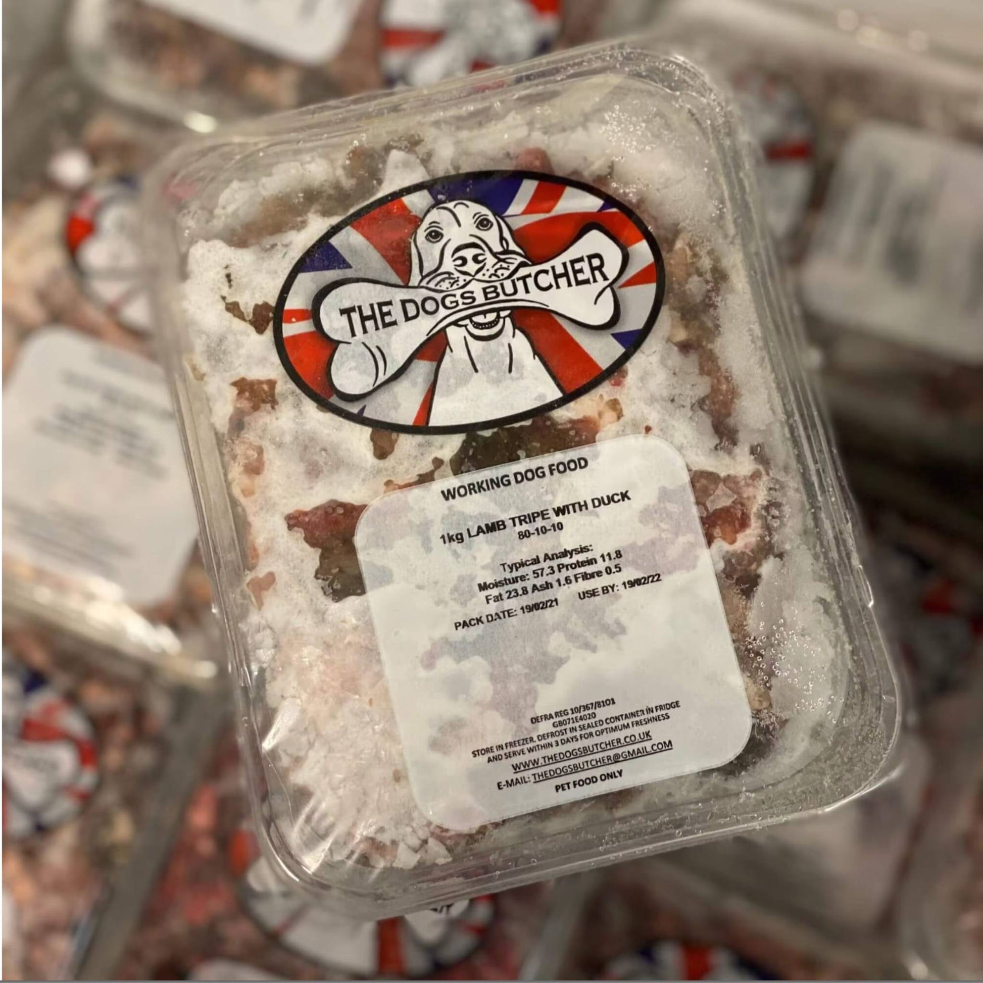 The Dogs Butcher Lamb Tripe with Duck Raw Dog Food