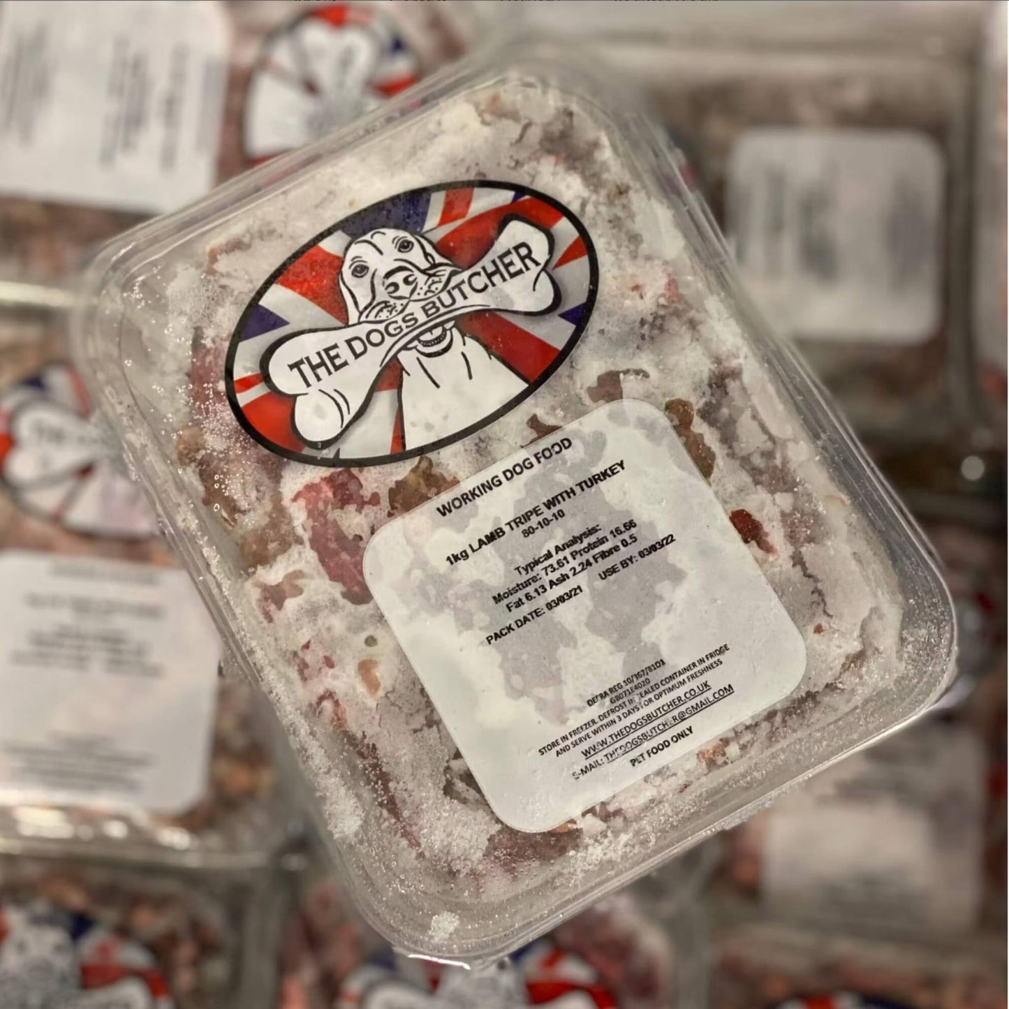 The Dogs Butcher Lamb Tripe and Turkey Raw Dog Food