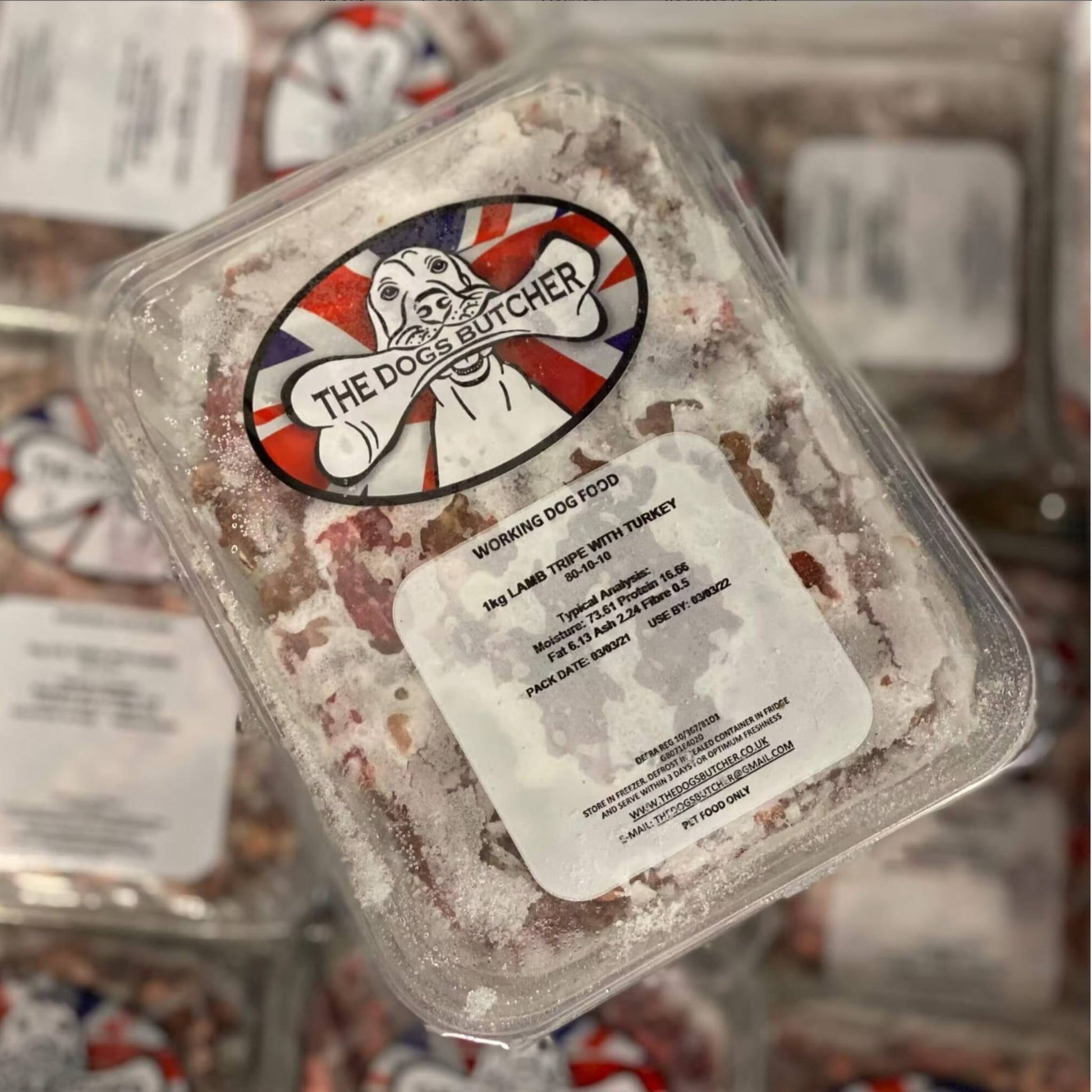 The Dogs Butcher Lamb Tripe and Turkey Raw Dog Food