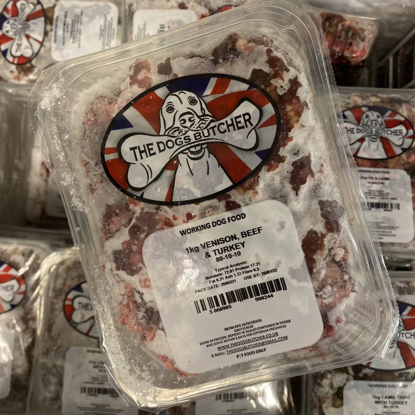 The Dogs Butcher Venison Beef and Turkey Raw Dog Food