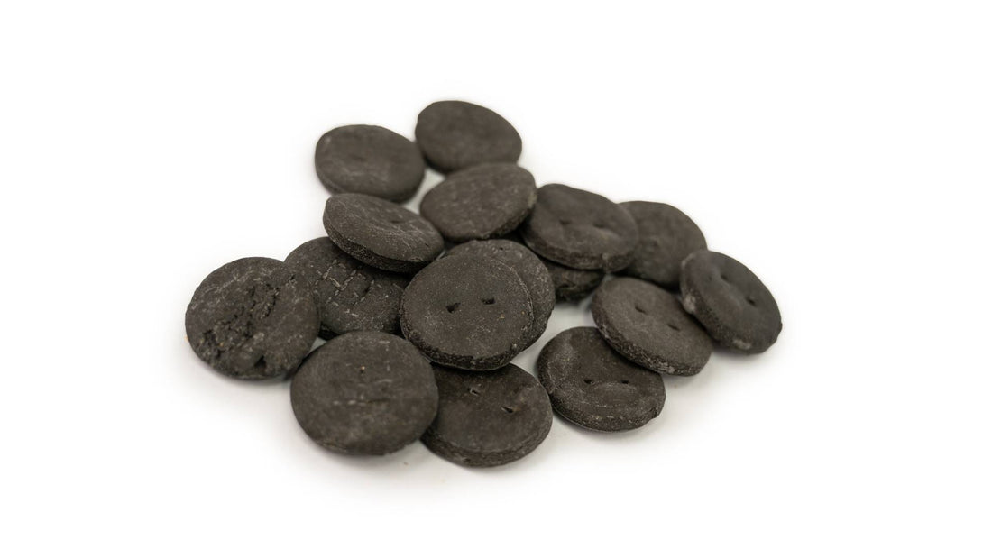 Why are charcoal biscuits good for dogs?